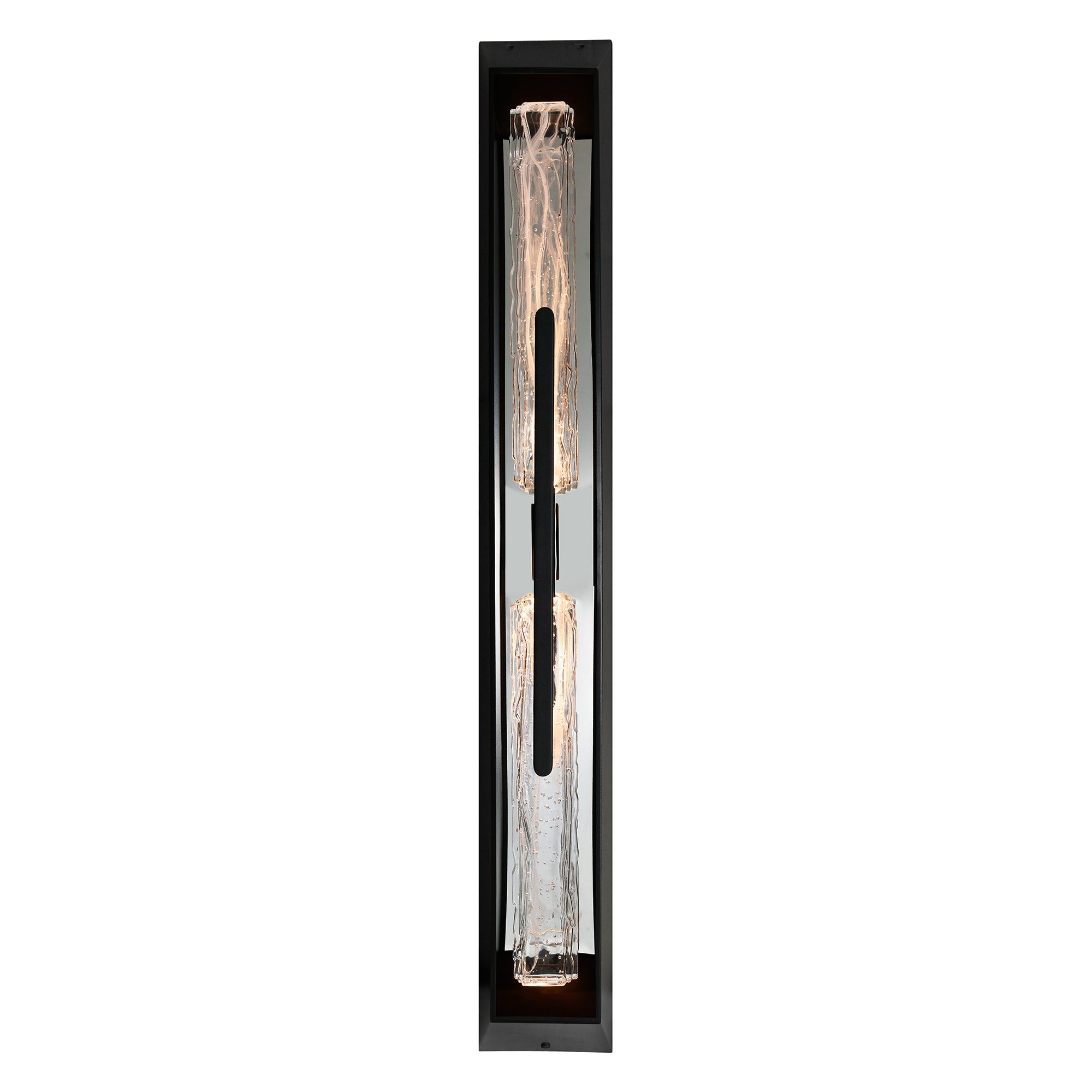 Curva Integrated LED 44in Sand Black Outdoor Wall Light with Handcrafted Glass - CWI Lighting