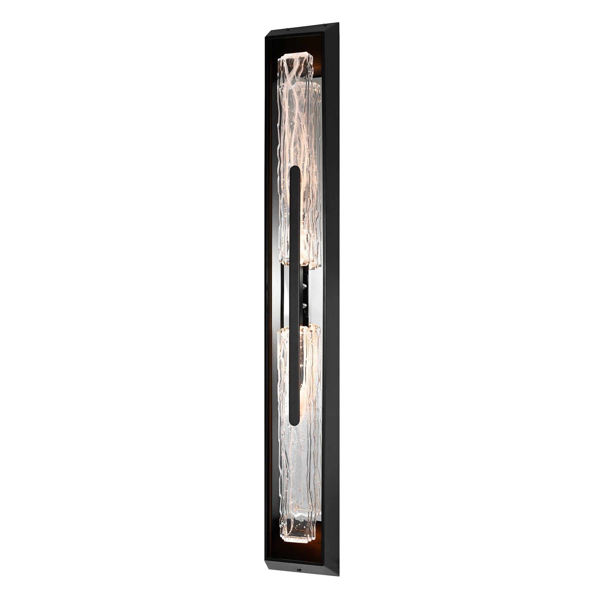 Curva Integrated LED 44in Sand Black Outdoor Wall Light with Handcrafted Glass - CWI Lighting
