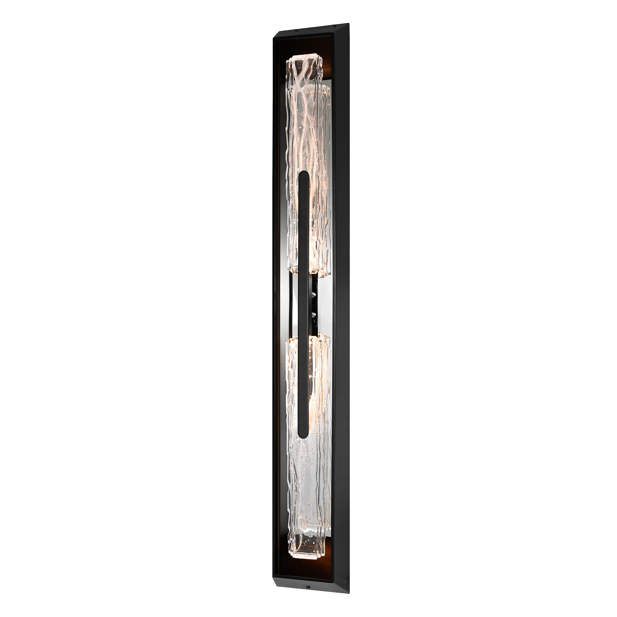 Curva Integrated LED 44in Sand Black Outdoor Wall Light with Handcrafted Glass - CWI Lighting