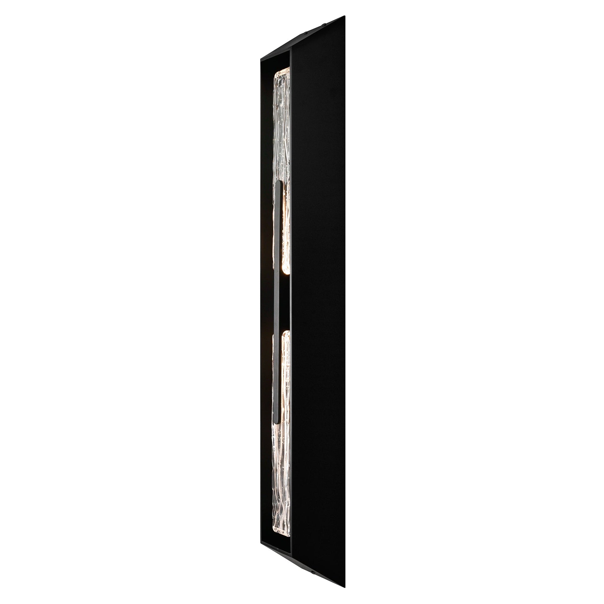 Curva Integrated LED 44in Sand Black Outdoor Wall Light with Handcrafted Glass - CWI Lighting