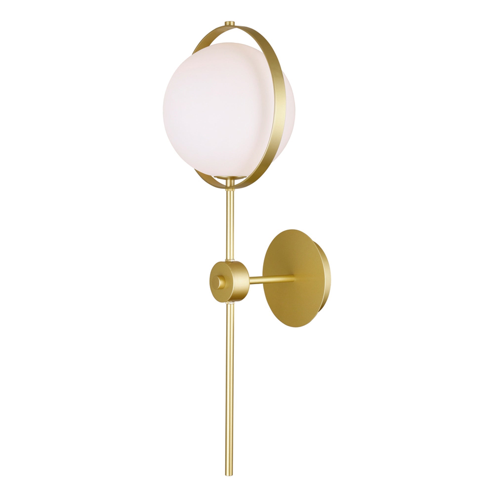 Da Vinci 1 Light 10in Brass Wall Light - CWI Lighting