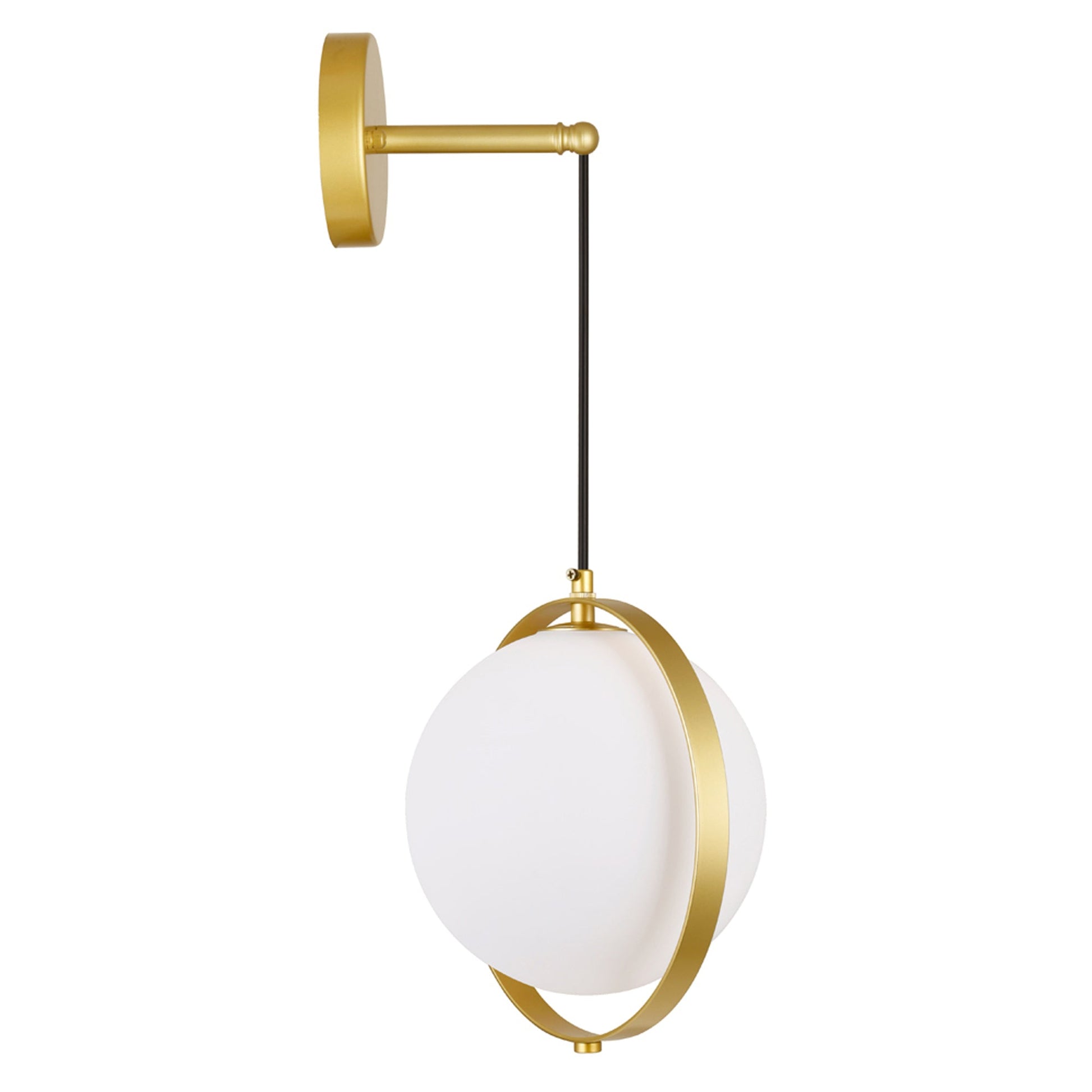 Da Vinci 1 Light 9in Brass Wall Light - CWI Lighting