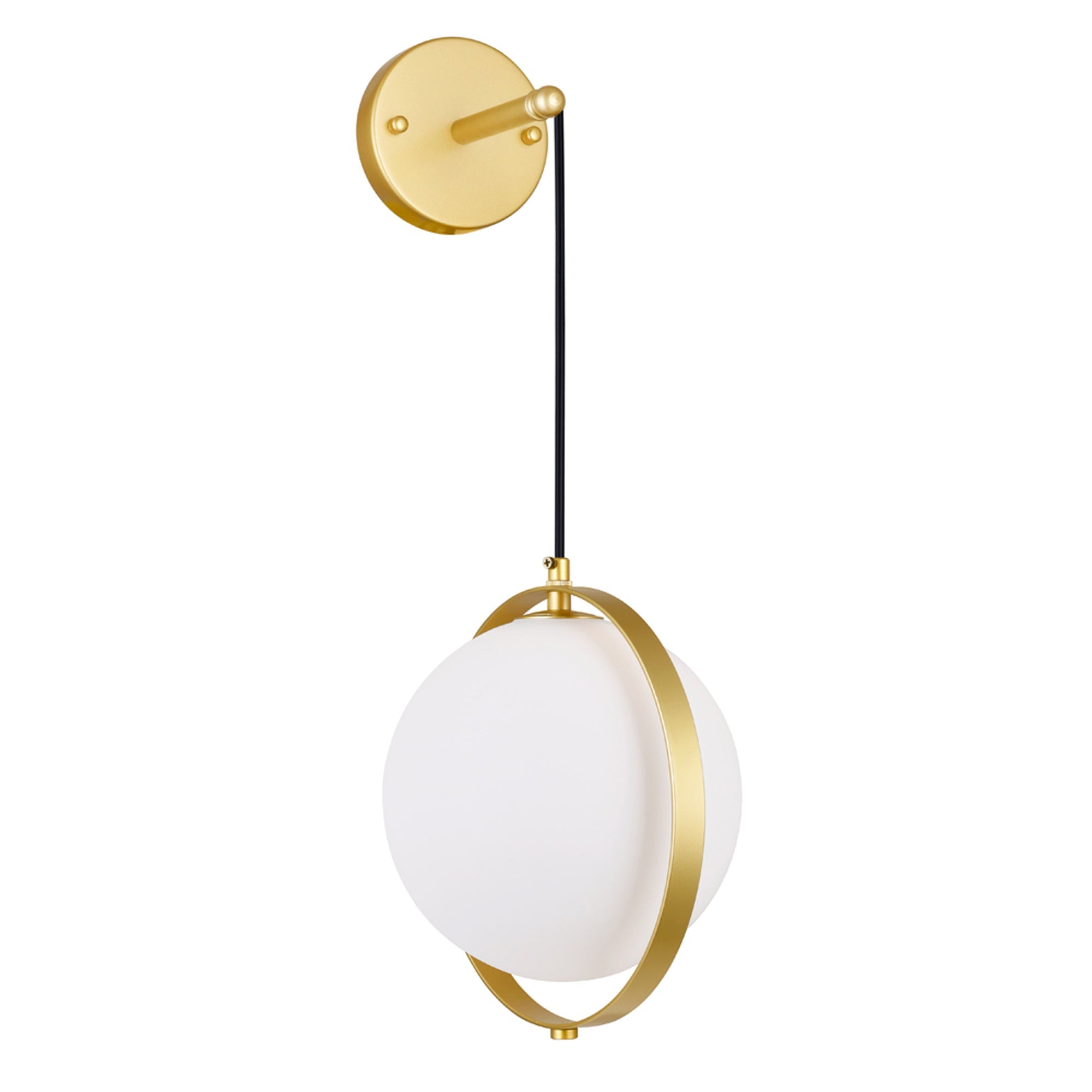 Da Vinci 1 Light 9in Brass Wall Light - CWI Lighting