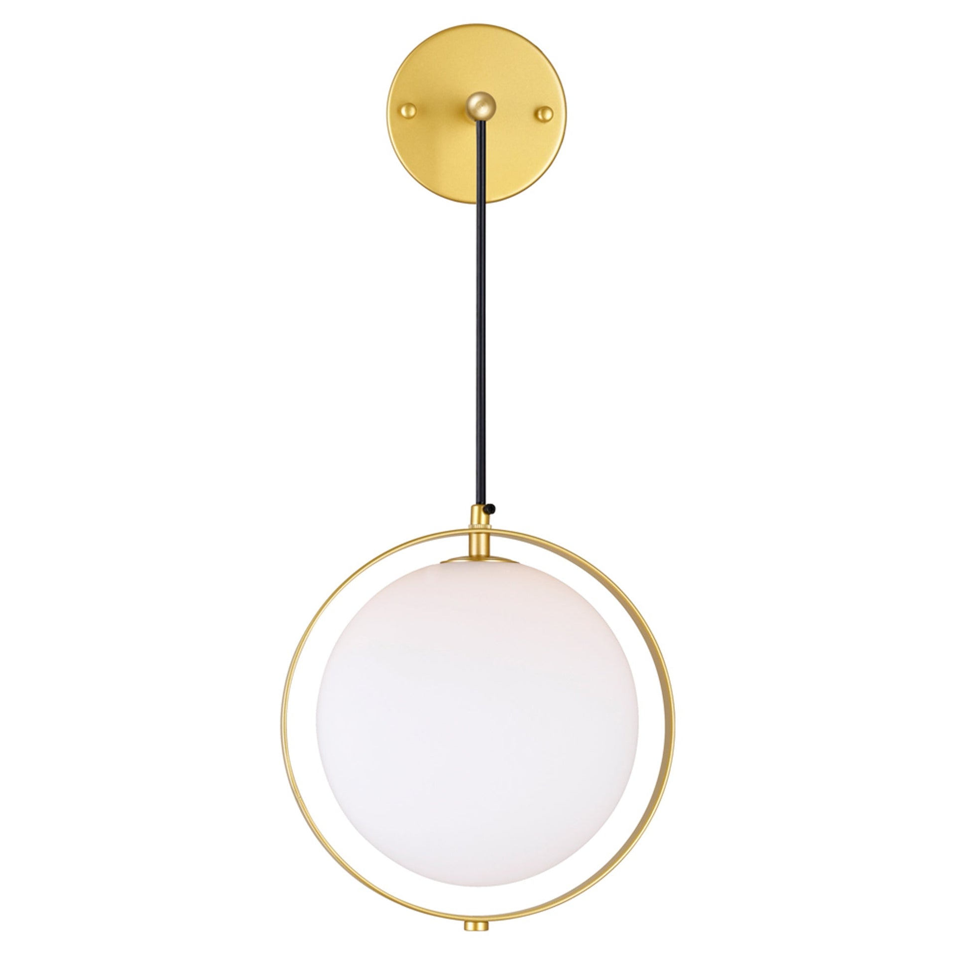 Da Vinci 1 Light 9in Brass Wall Light - CWI Lighting