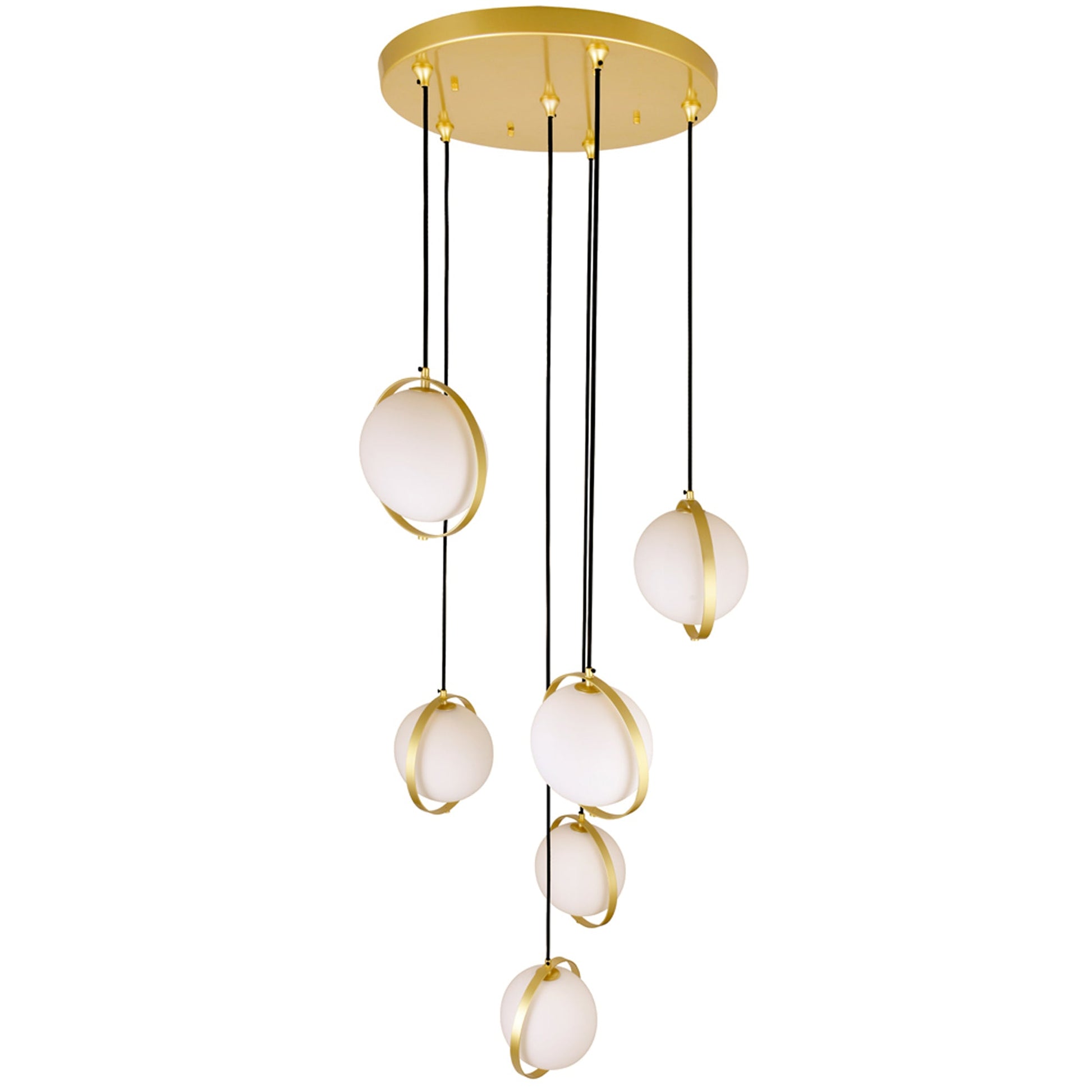 Da Vinci 6 Light 24in Brass Multi Light Pendant - CWI Lighting
