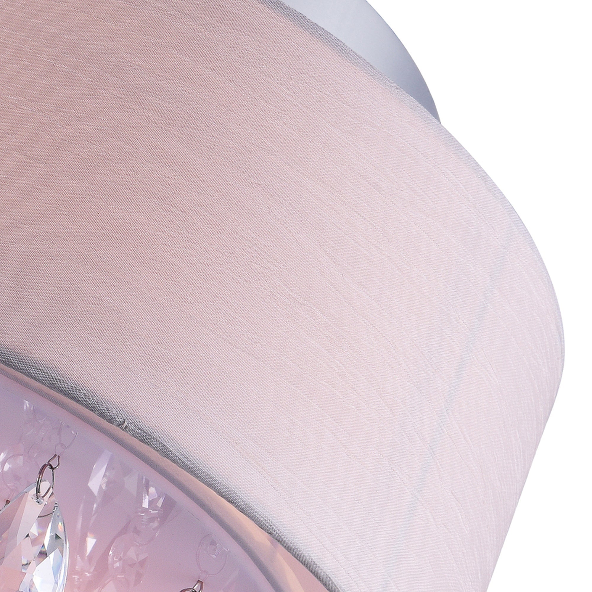 Dash 3 Light 14in Chrome Flush Mount with Off White Shade - CWI Lighting