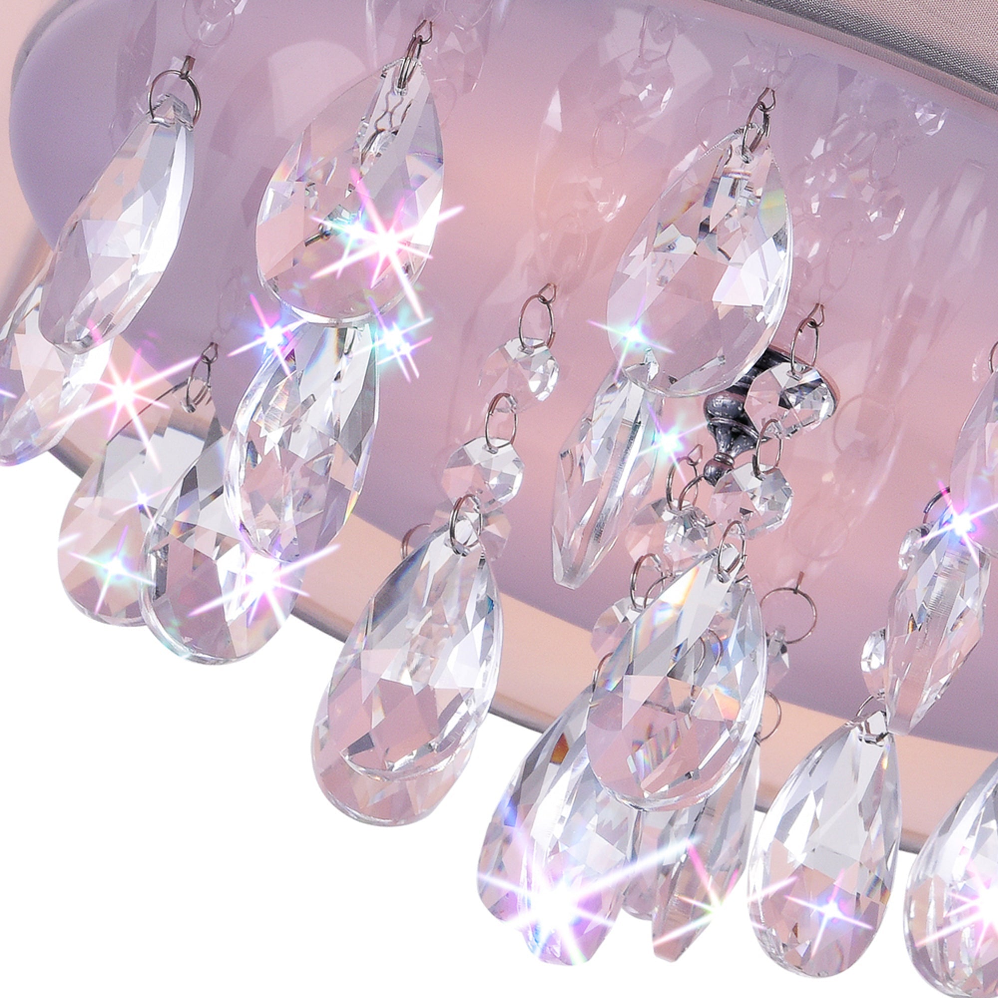 Dash 3 Light 14in Chrome Flush Mount with Off White Shade - CWI Lighting