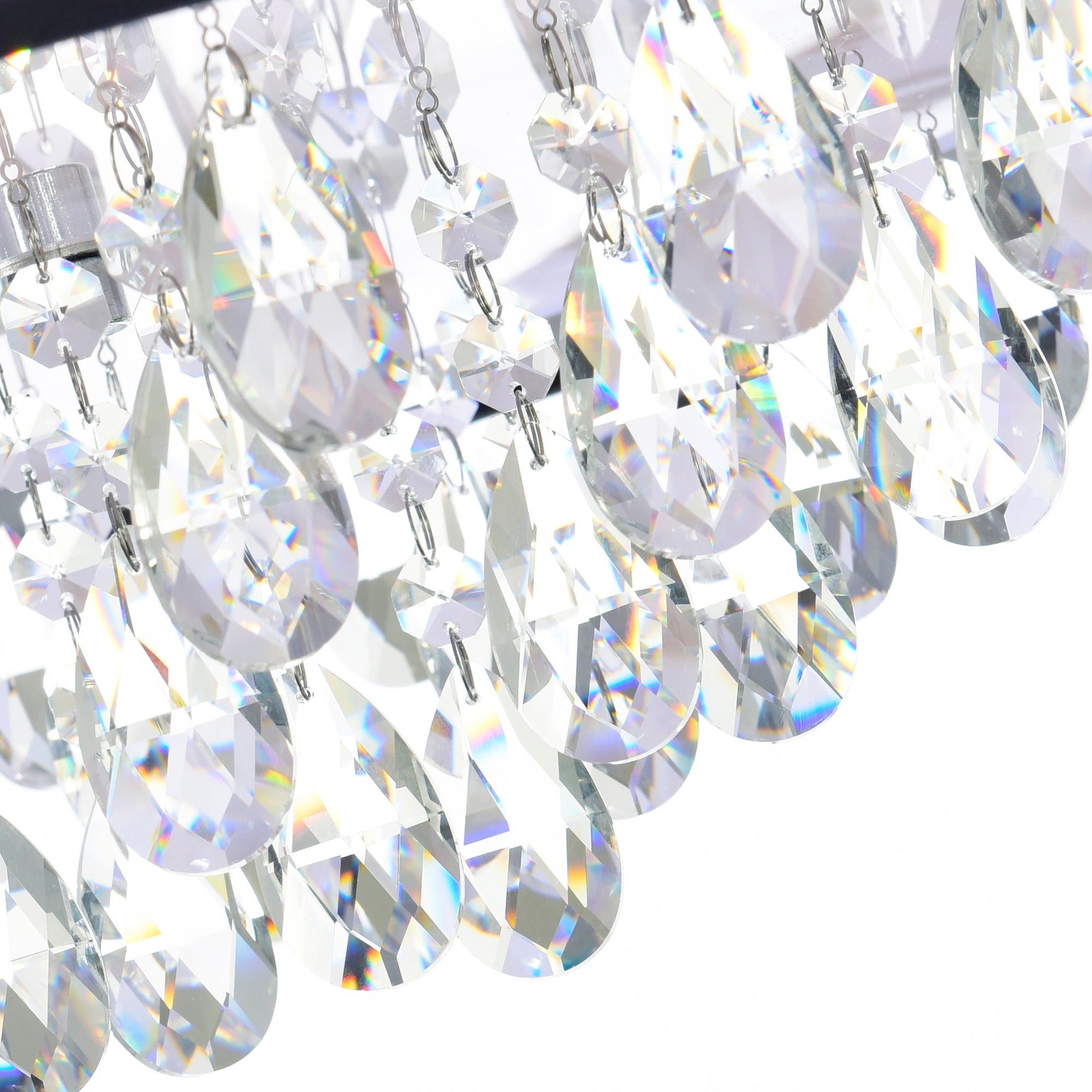 Dash 4 Light 18in Chrome Chandelier with Black Shade - CWI Lighting