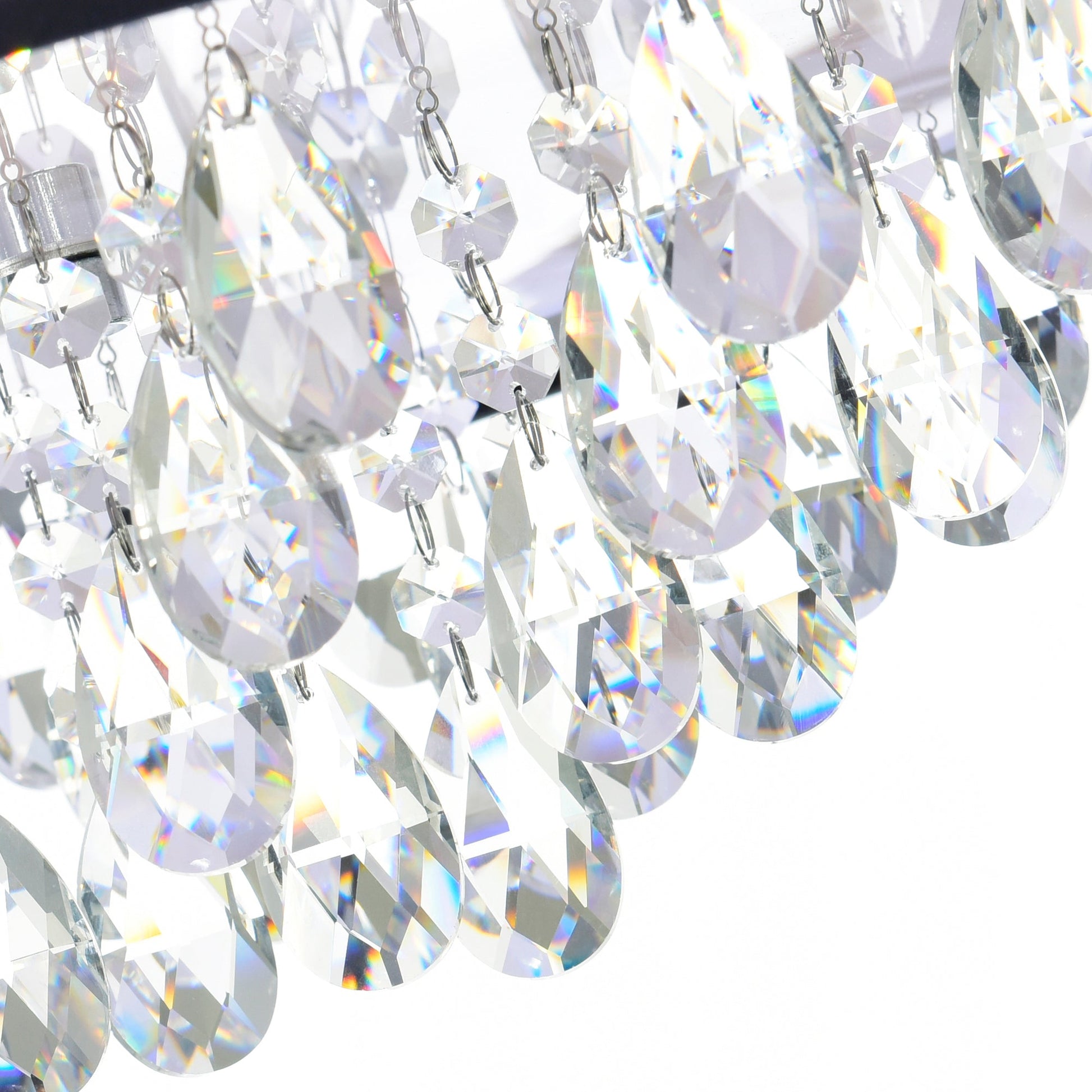 Dash 4 Light 18in Chrome Flush Mount with Black Shade - CWI Lighting