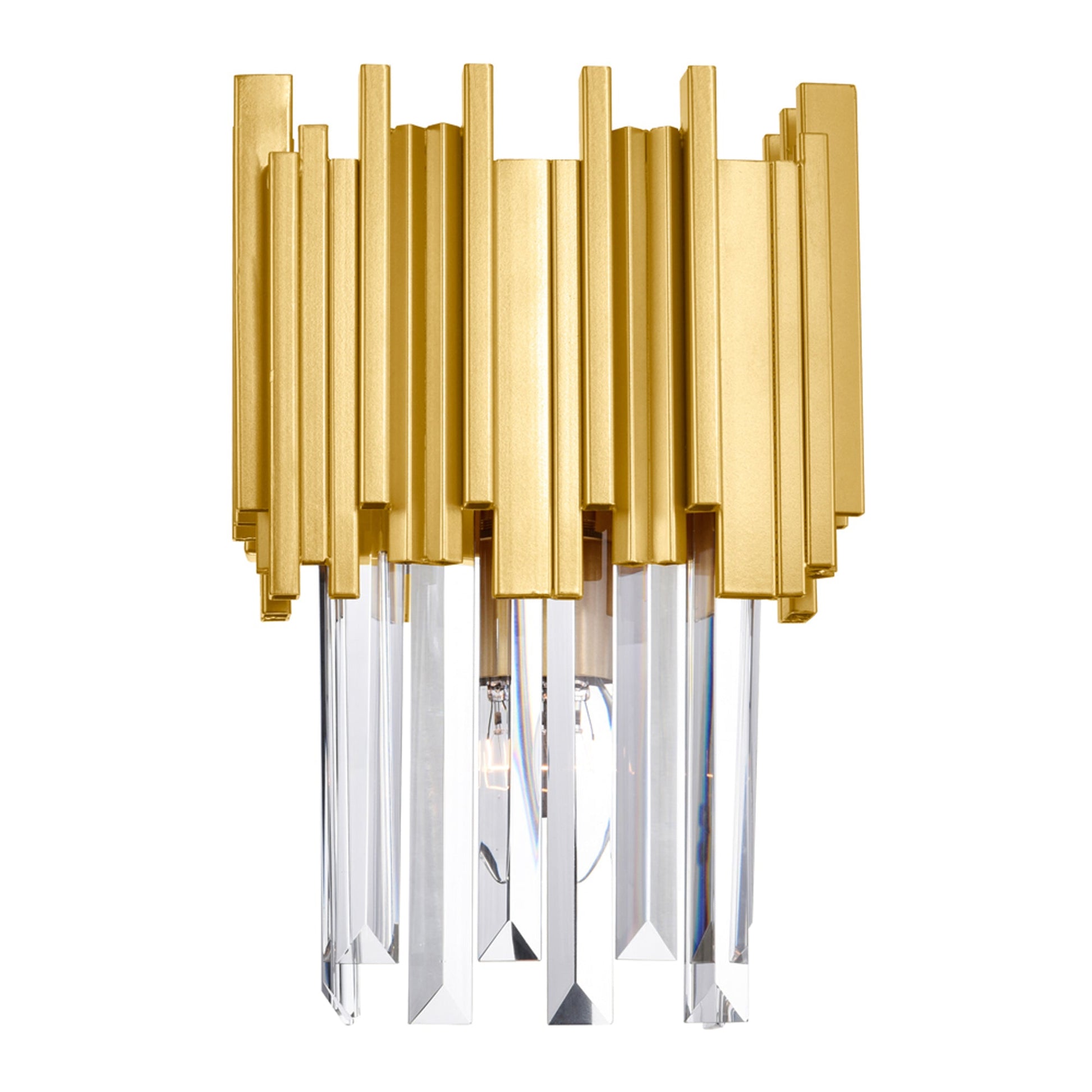 Deco 1 Light Medallion Gold Wall Light - CWI Lighting