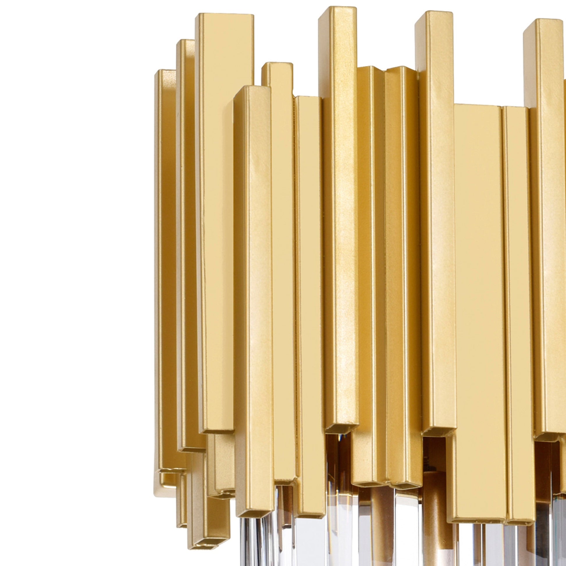 Deco 1 Light Medallion Gold Wall Light - CWI Lighting