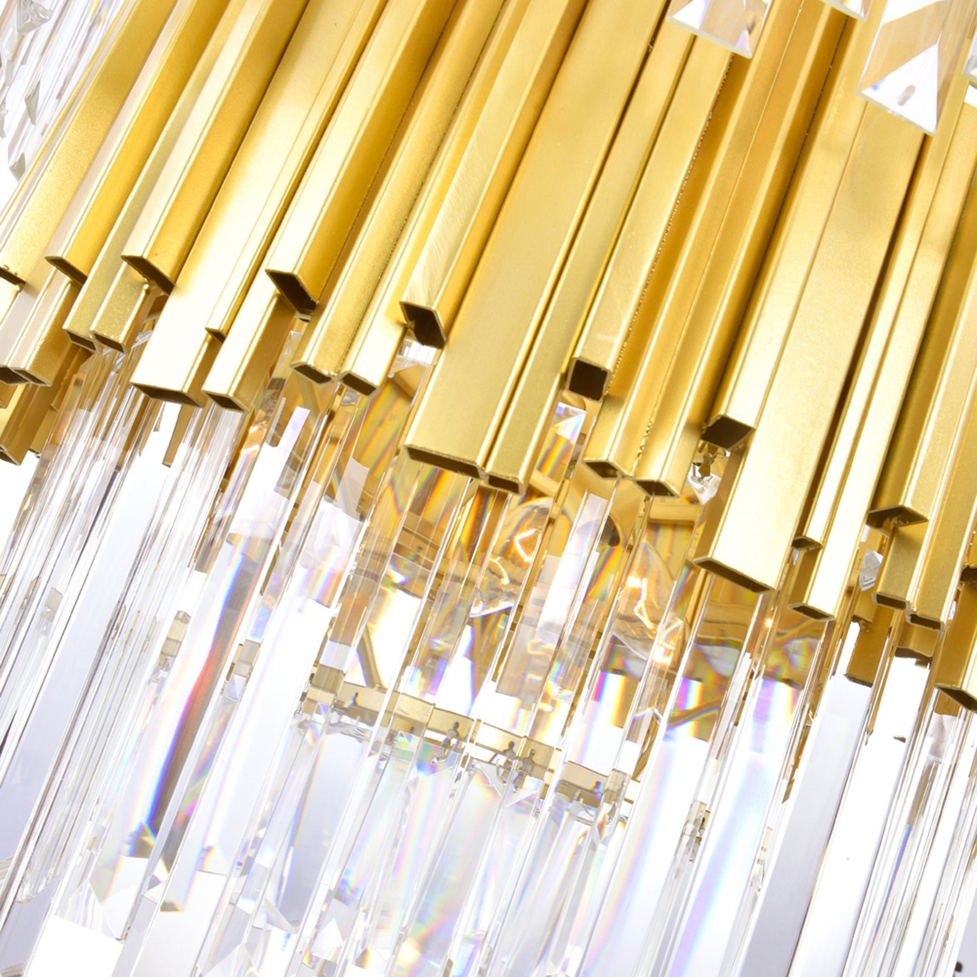 Deco 12 Light Medallion Gold Down Chandelier - CWI Lighting