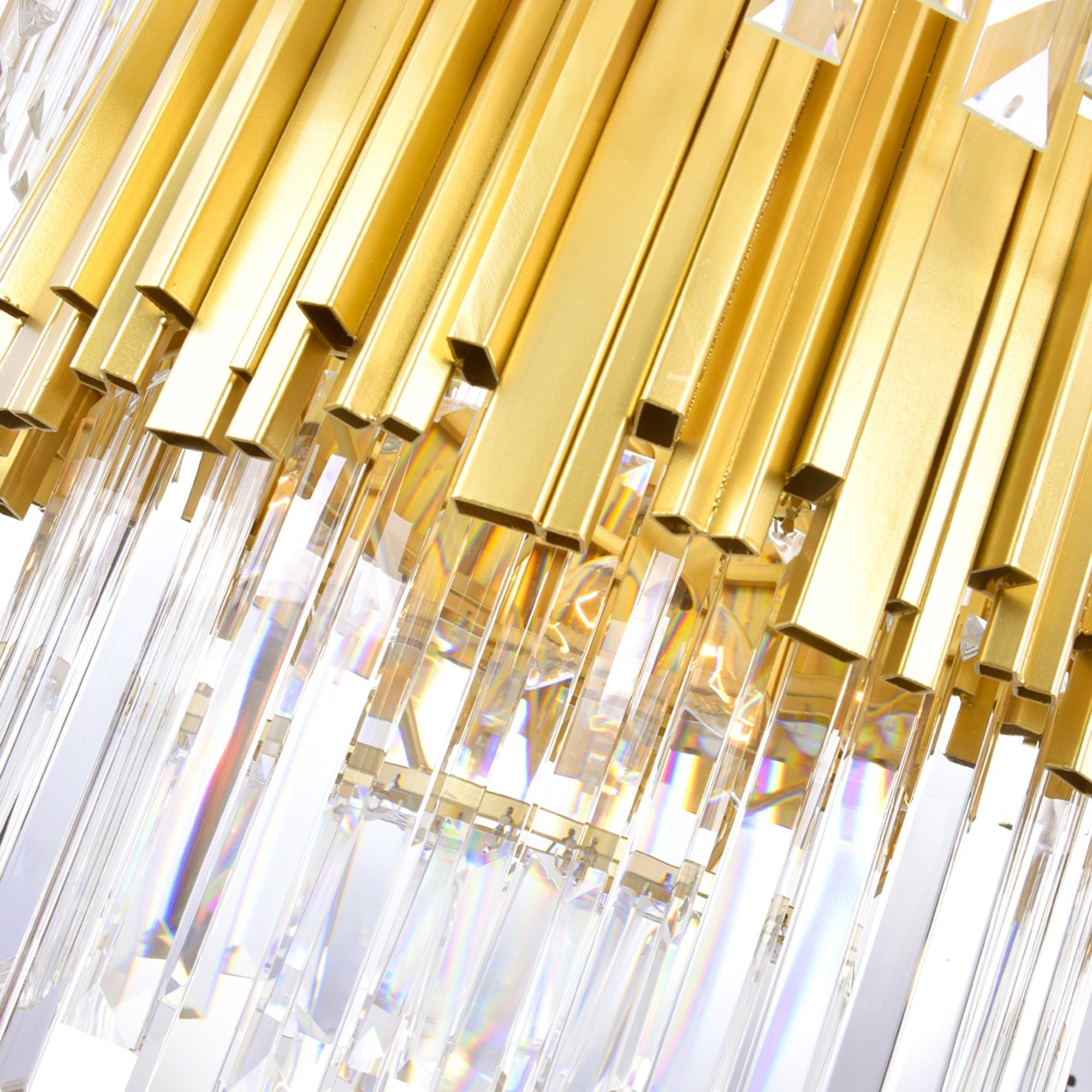 Deco 12 Light Medallion Gold Down Chandelier - CWI Lighting