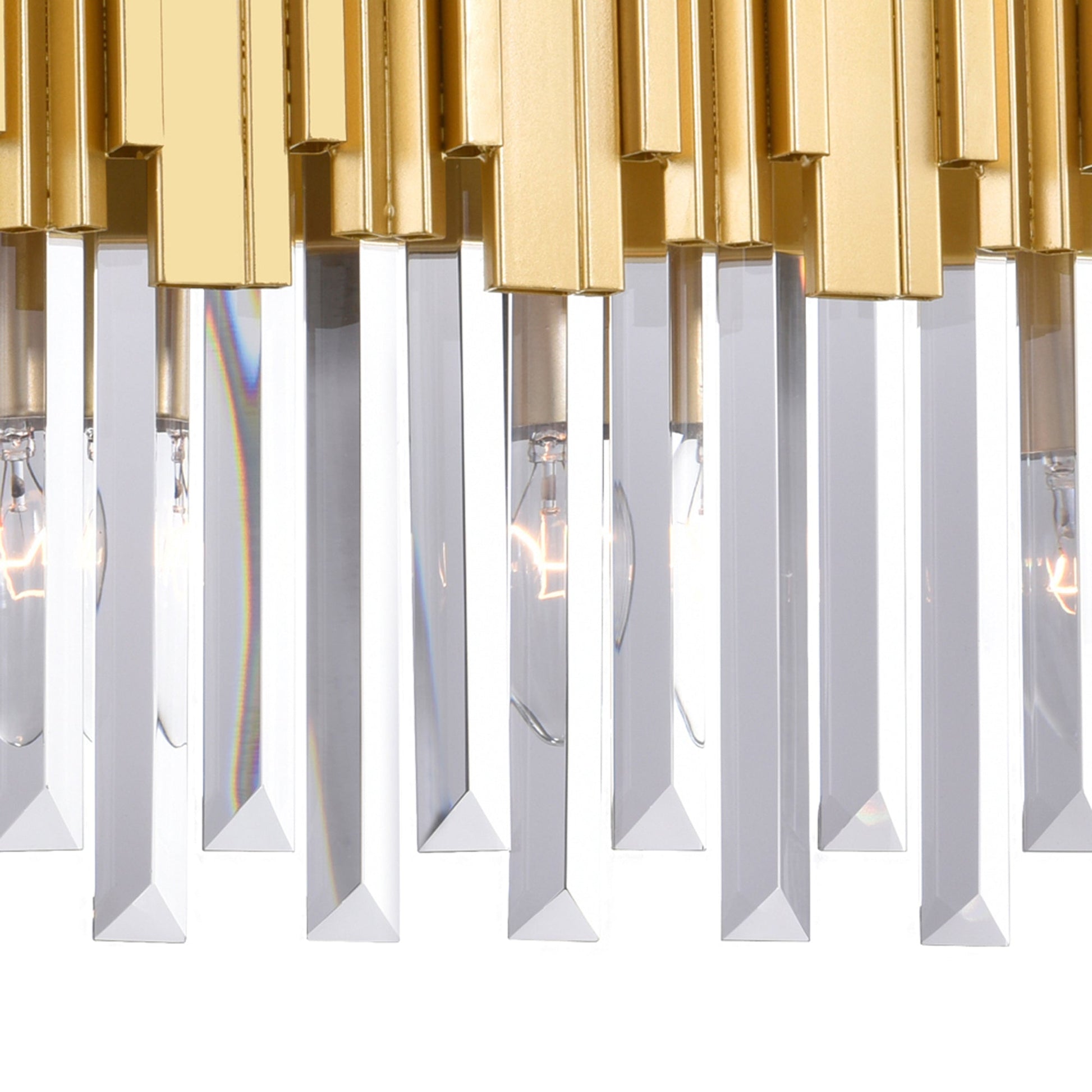 Deco 3 Light Medallion Gold Vanity Light - CWI Lighting