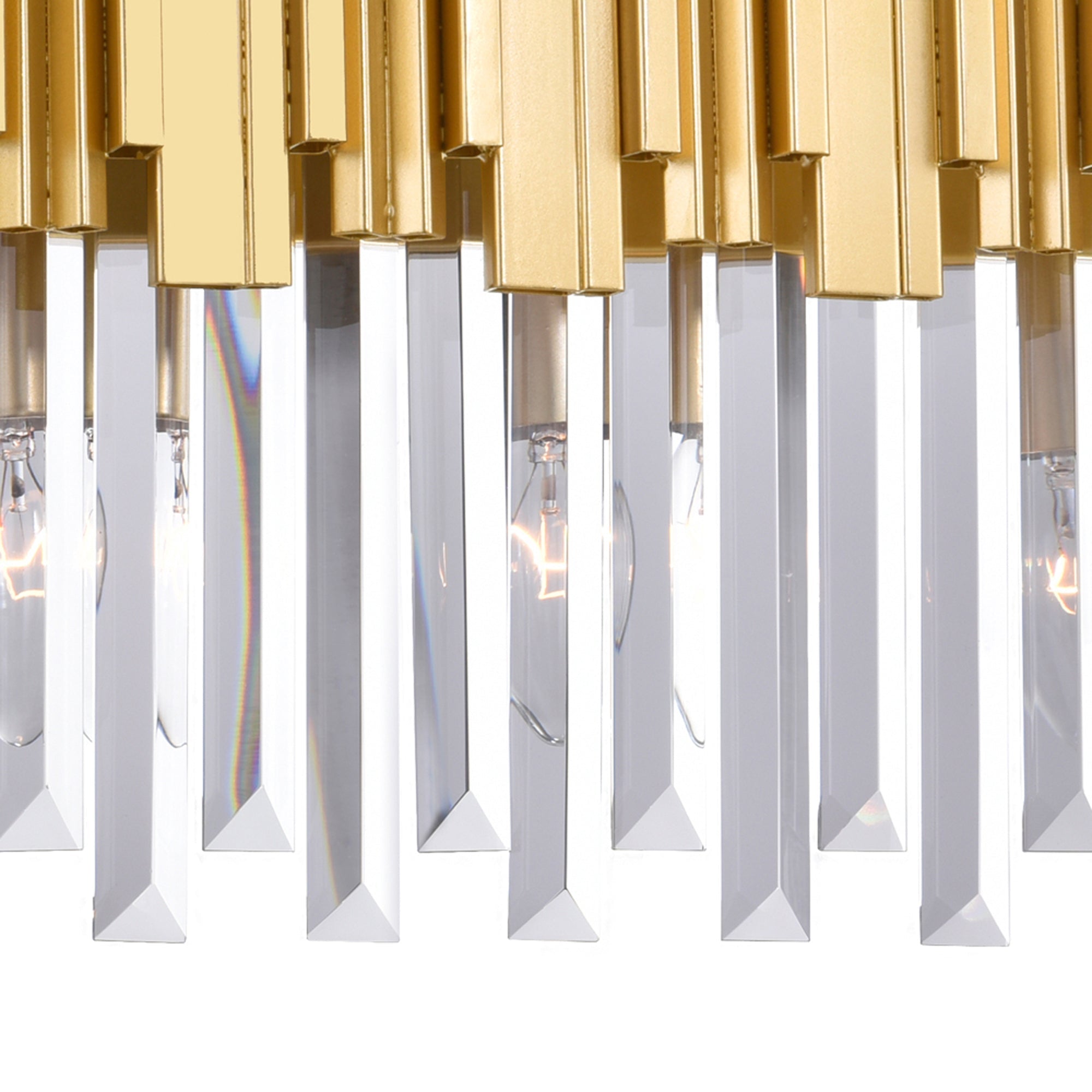 Deco 3 Light Medallion Gold Vanity Light - CWI Lighting