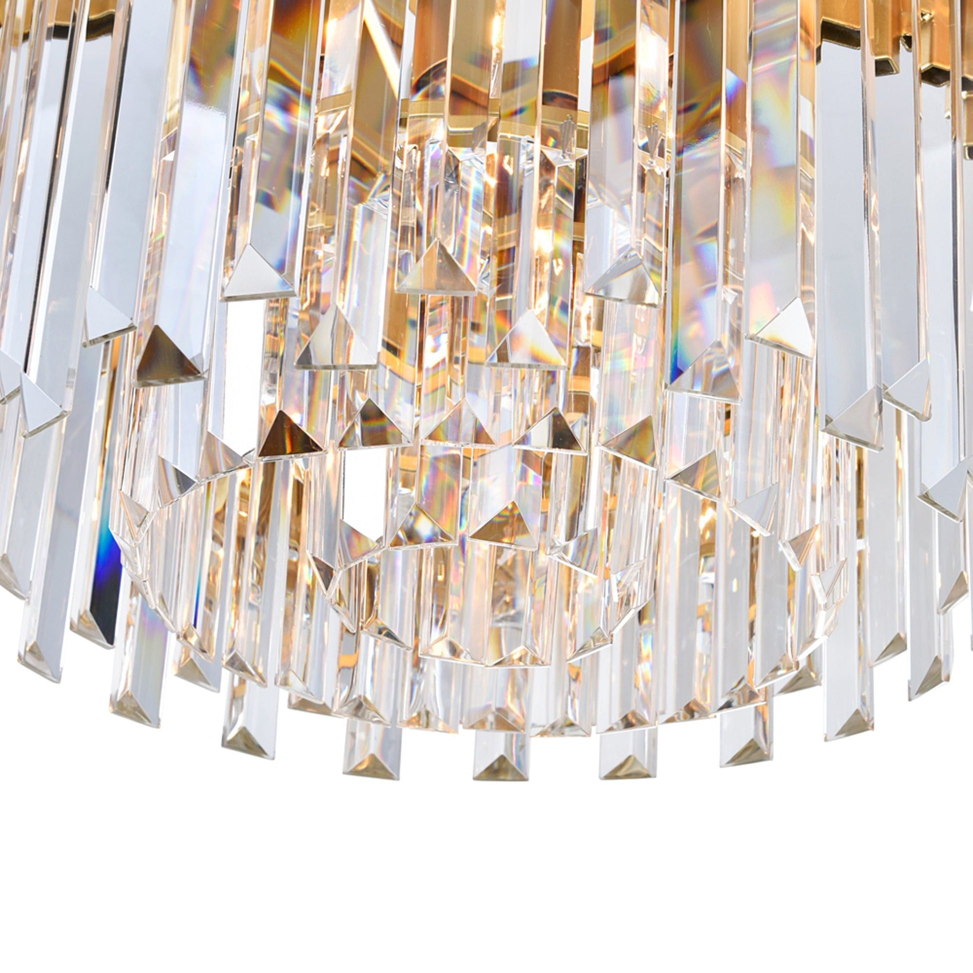 Deco 4 Light Medallion Gold Down Chandelier - CWI Lighting