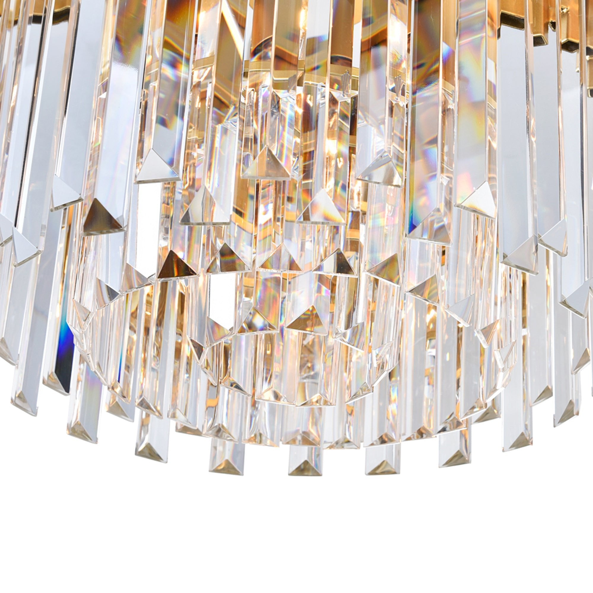 Deco 4 Light Medallion Gold Down Chandelier - CWI Lighting