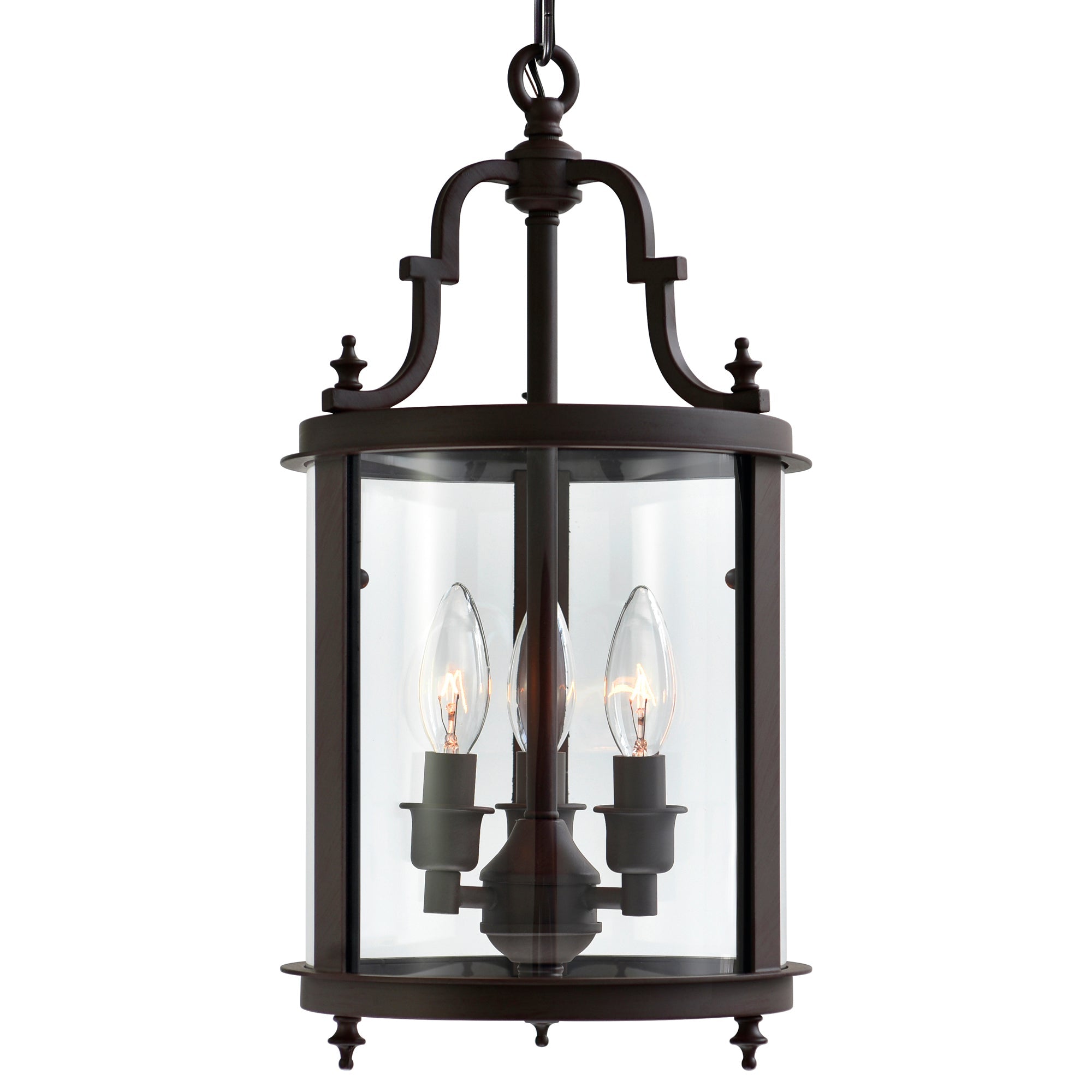 Desire 3 Light Oil Rubbed Bronze Drum Shade Mini Pendant - CWI Lighting