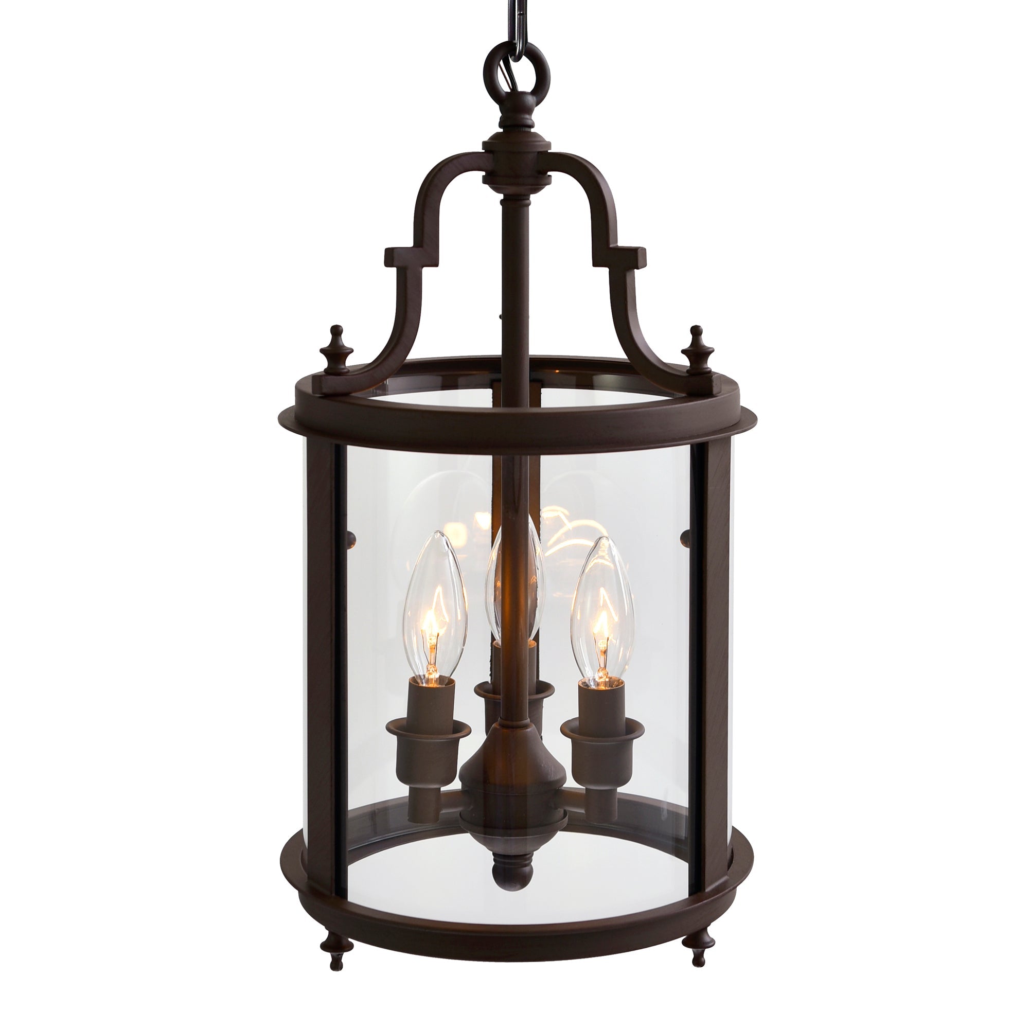 Desire 3 Light Oil Rubbed Bronze Drum Shade Mini Pendant - CWI Lighting
