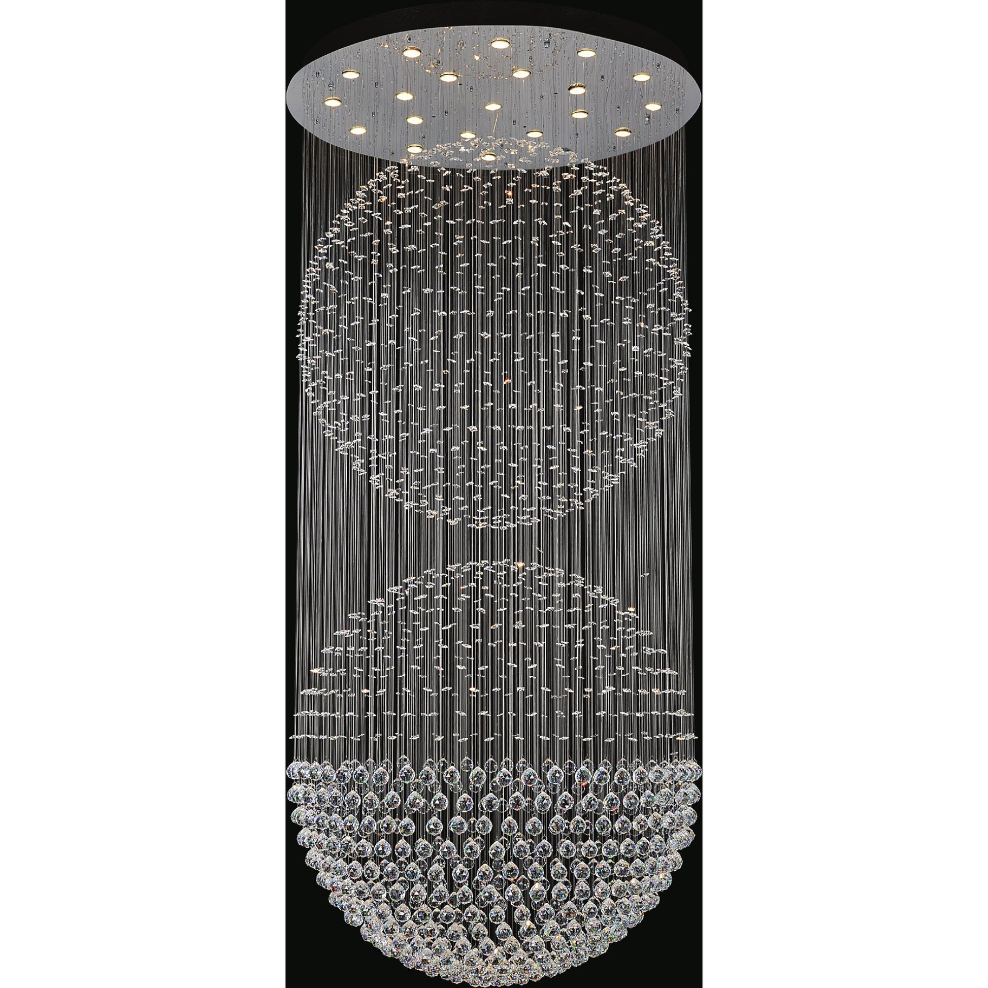 Double Sphere 21 Light Chandelier With Chrome Finish - CWI Lighting