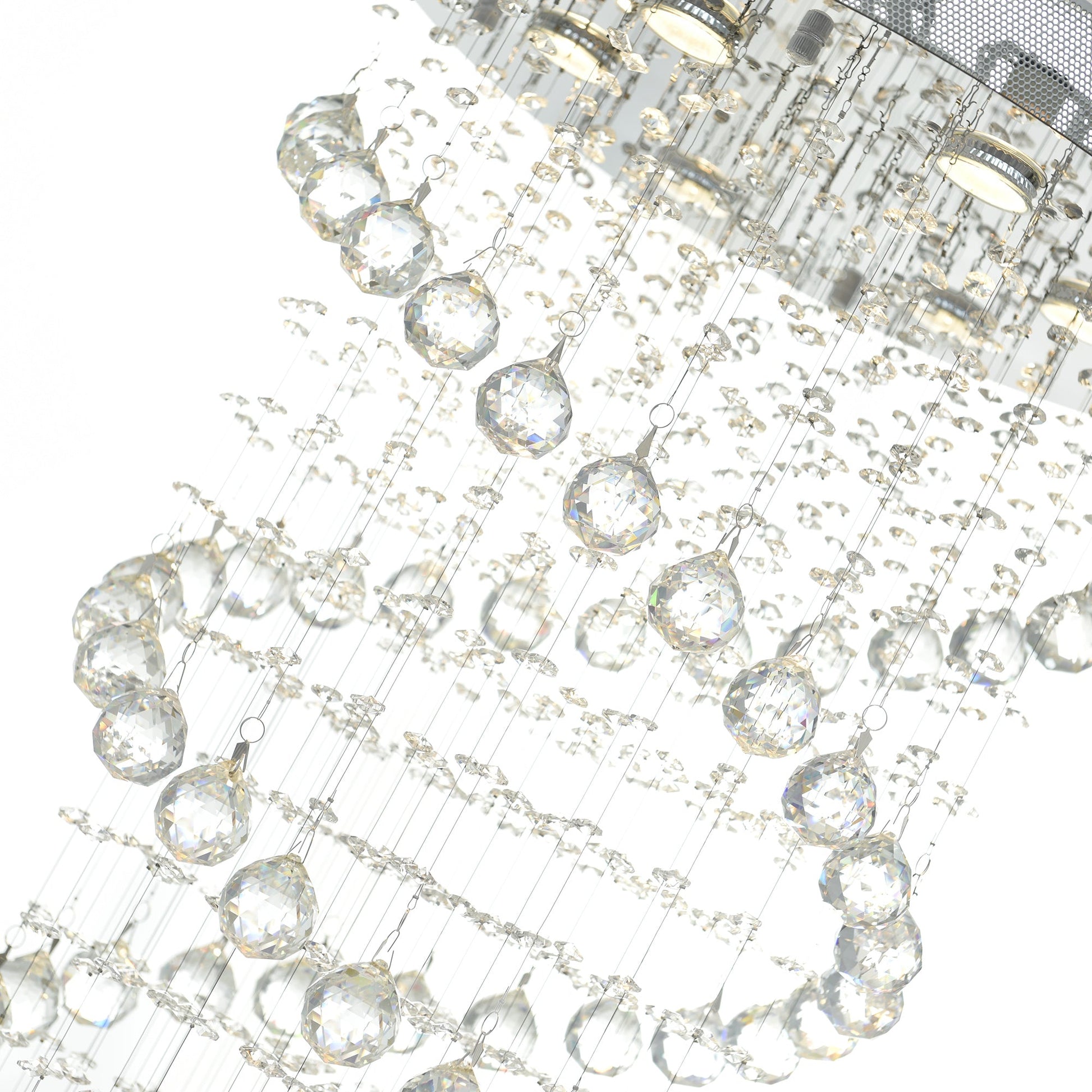 Double Spiral 6 Light 20in Chrome Chandelier - CWI Lighting