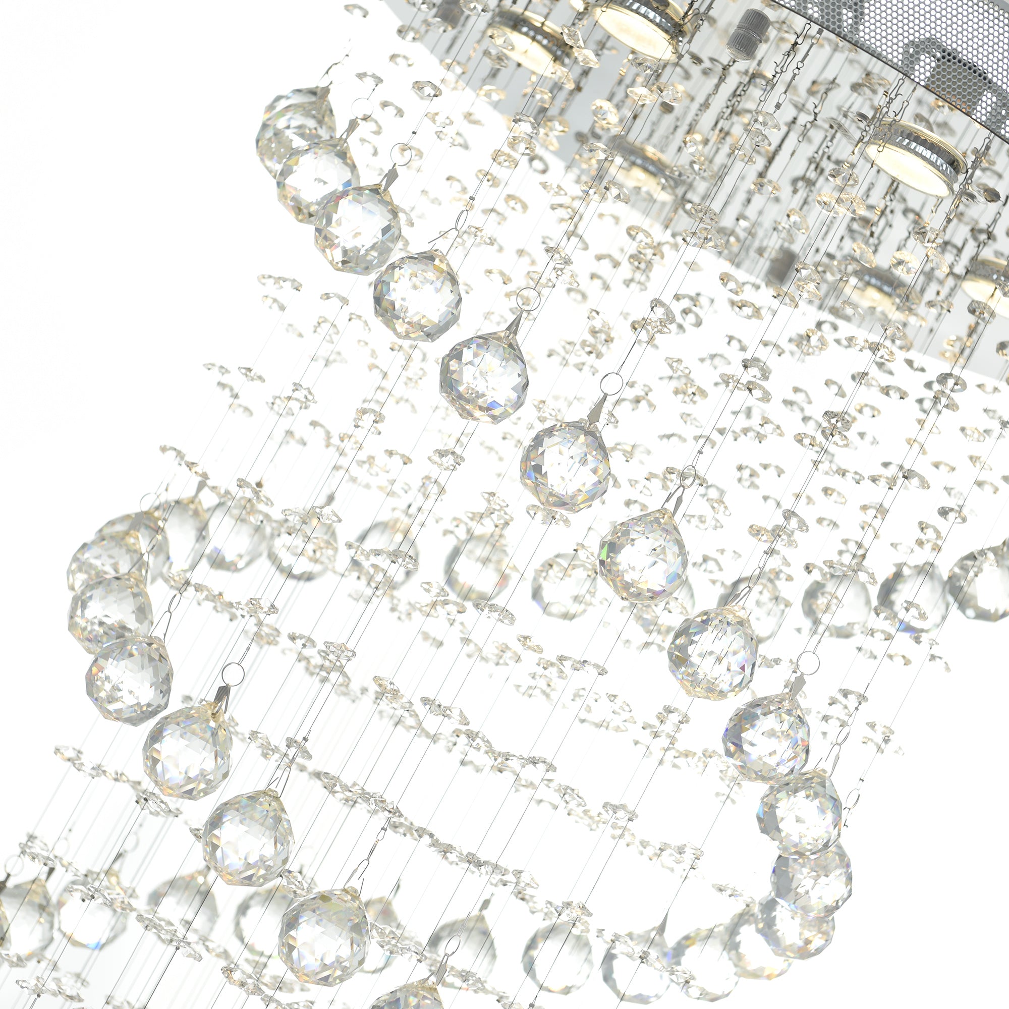 Double Spiral 6 Light 20in Chrome Chandelier - CWI Lighting