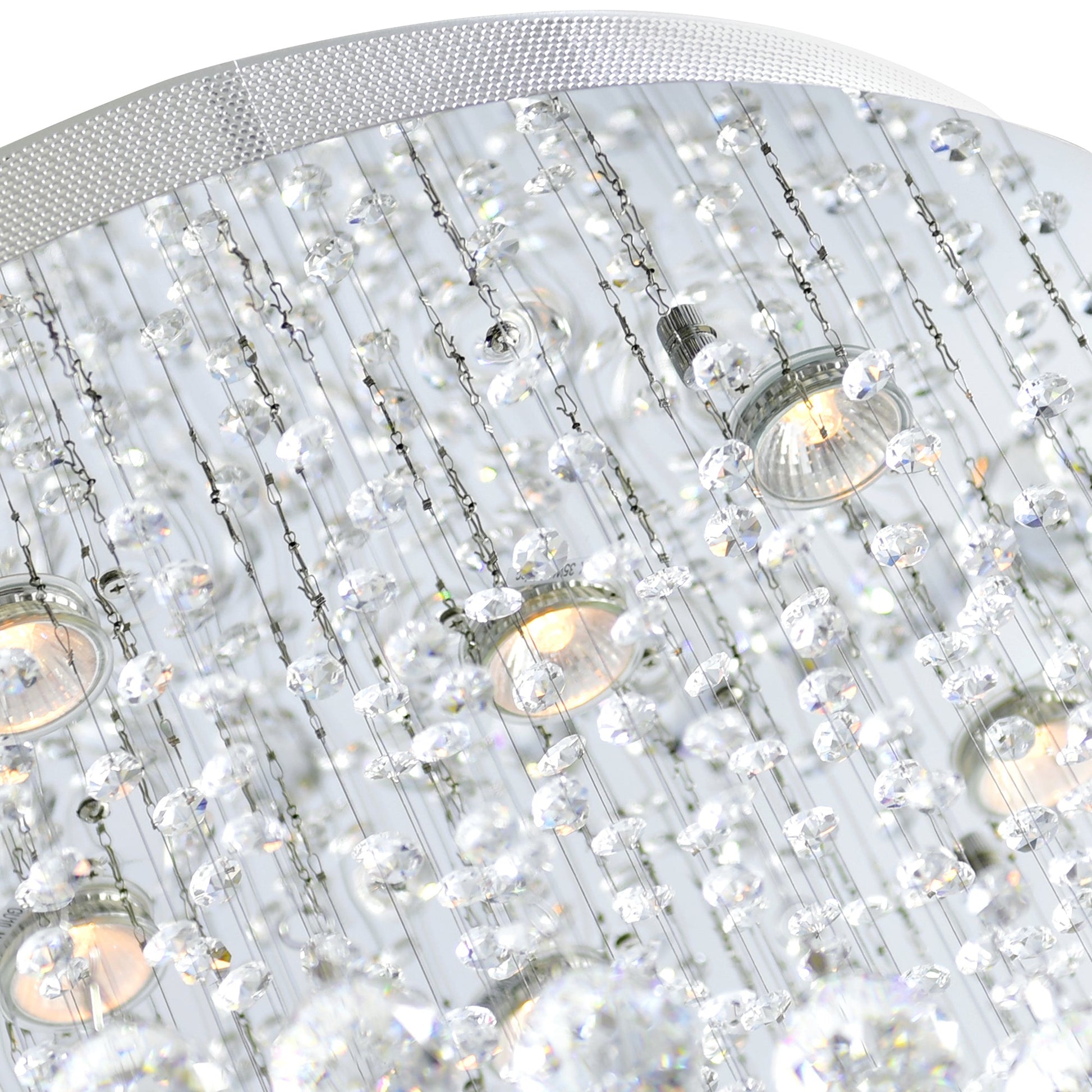 Double Spiral 9 Light 24in Chrome Chandelier - CWI Lighting