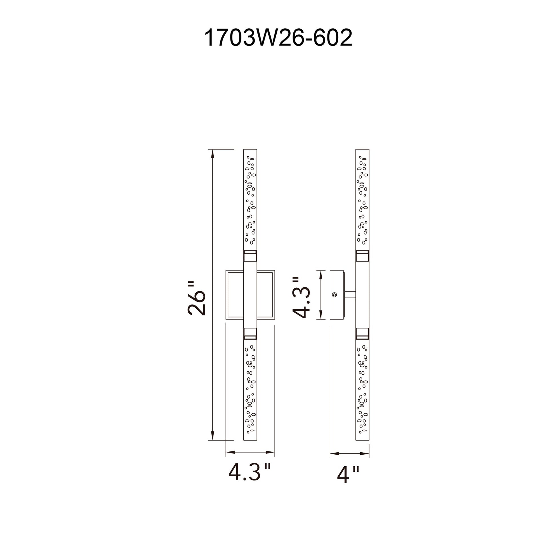 Dragonswatch Integrated LED 26in Satin Gold Vanity Light - CWI Lighting