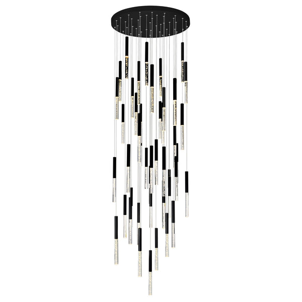 Dragonswatch Integrated LED 32in 45 Pendant Black Chandelier - CWI Lighting