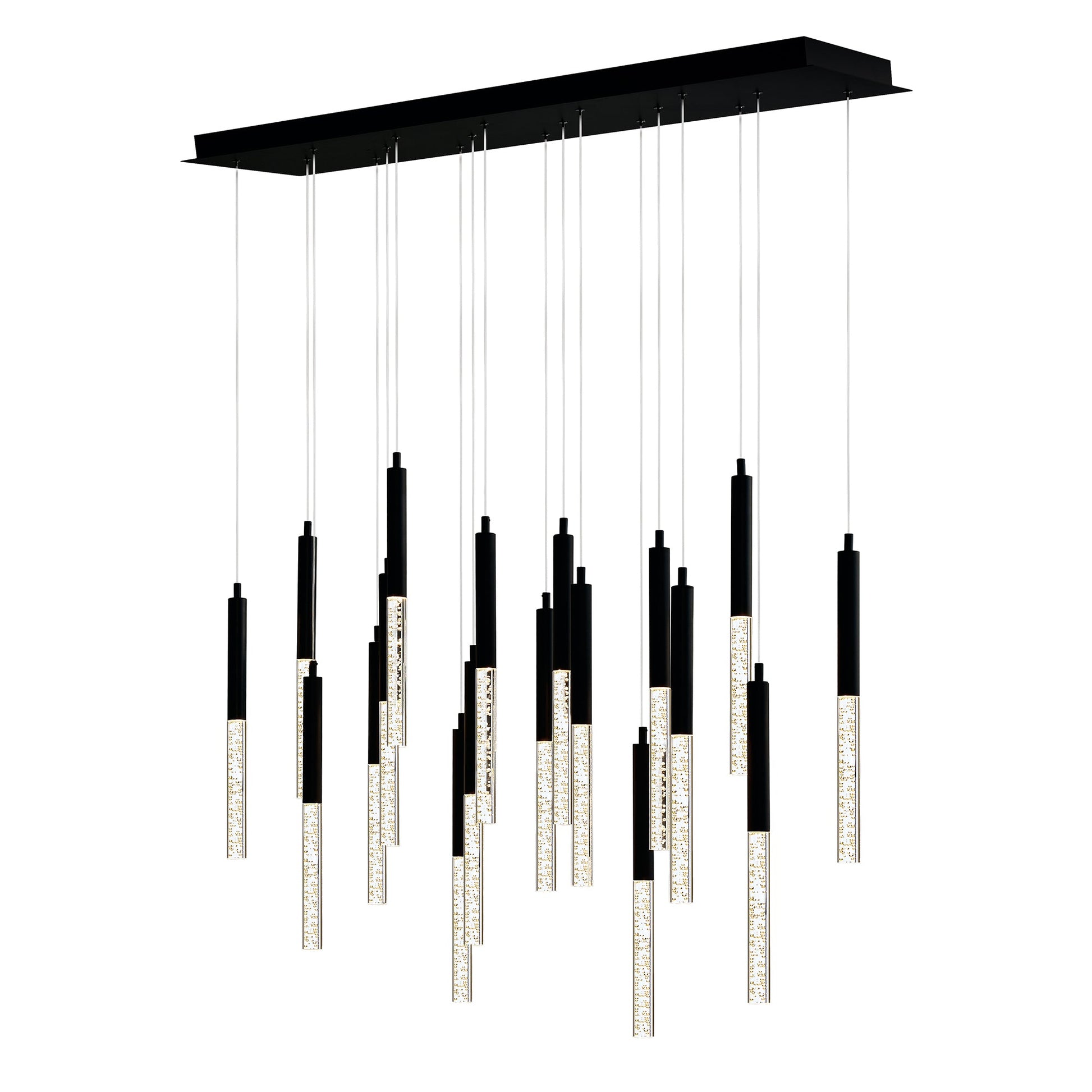 Dragonswatch Integrated LED 48in 18 Pendant Black Chandelier - CWI Lighting