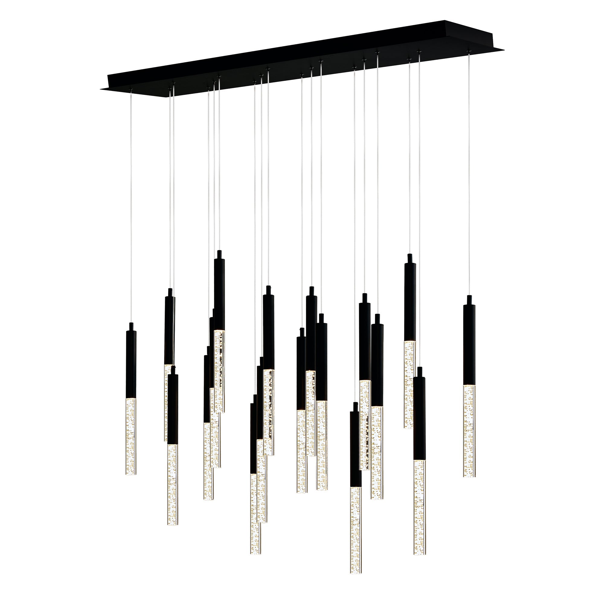 Dragonswatch Integrated LED 48in 18 Pendant Black Chandelier - CWI Lighting