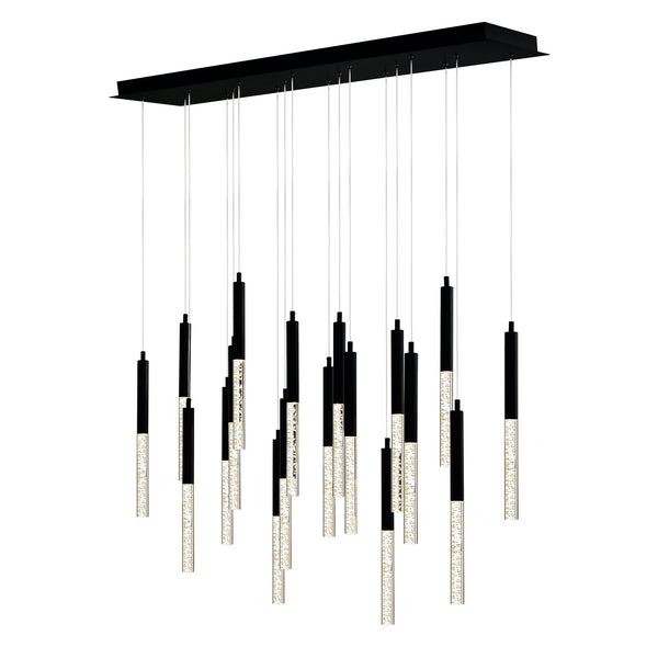 Dragonswatch Integrated LED 48in 18 Pendant Black Chandelier - CWI Lighting