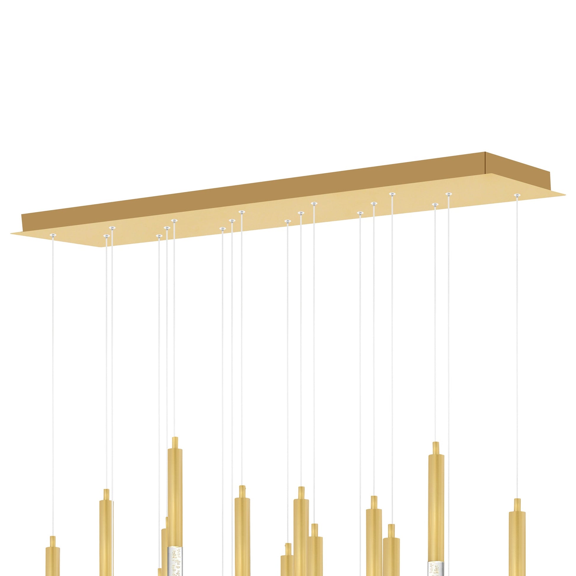 Dragonswatch Integrated LED 48in 18 Pendant Satin Gold Chandelier - CWI Lighting
