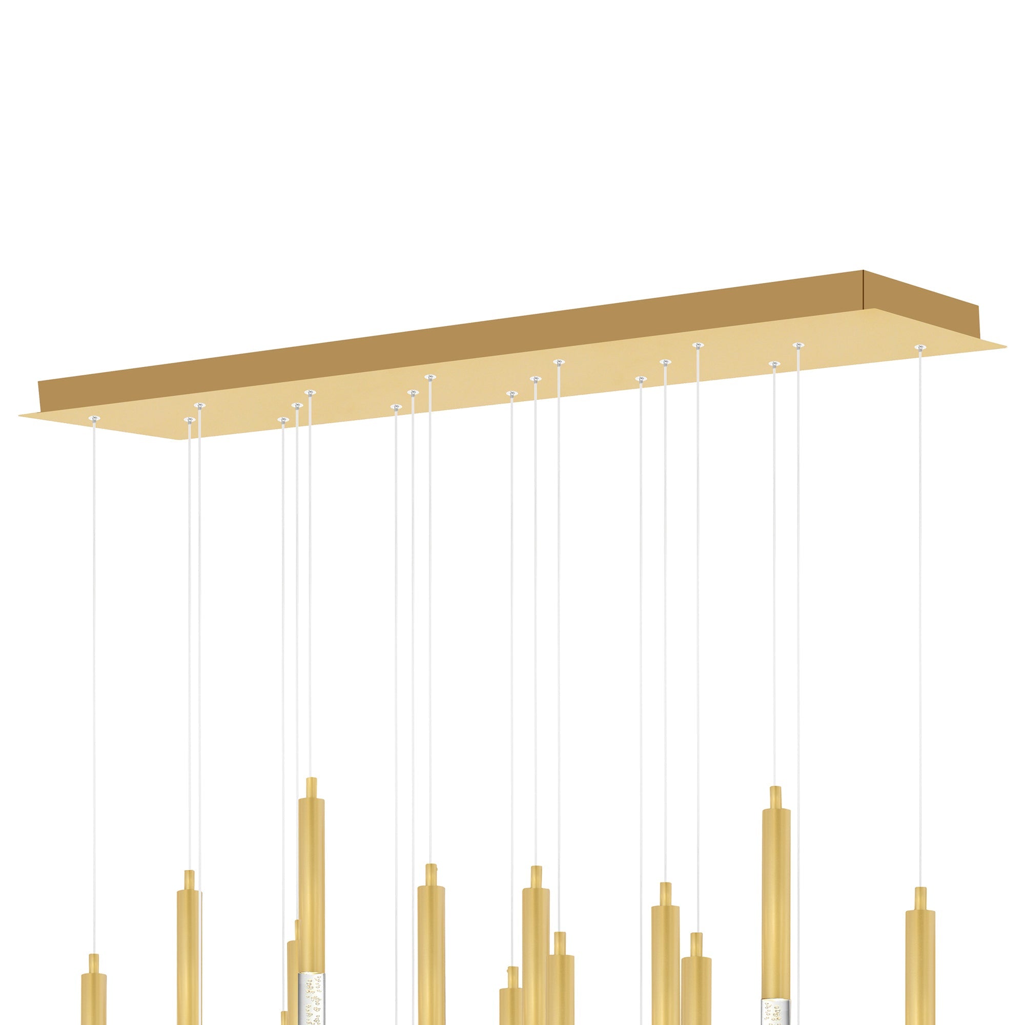 Dragonswatch Integrated LED 48in 18 Pendant Satin Gold Chandelier - CWI Lighting