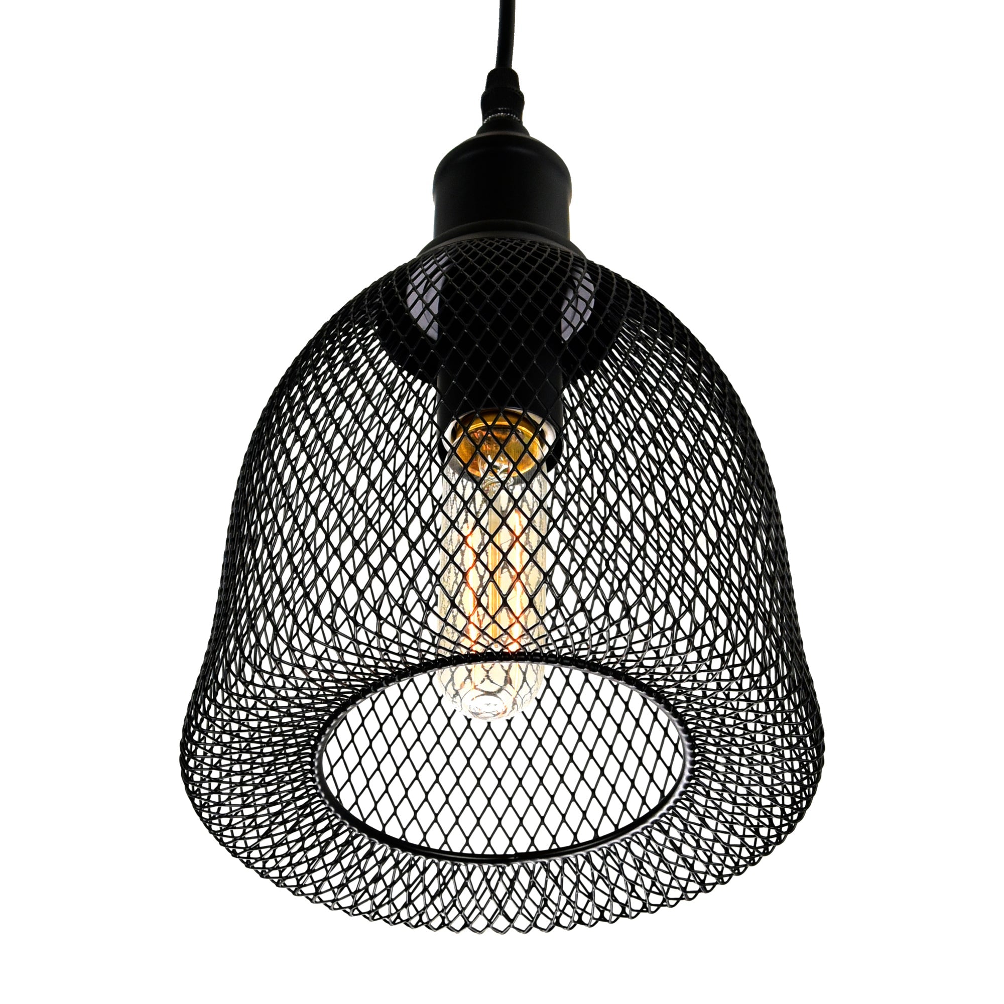 Drea 1 Light Black Down Mini Pendant - CWI Lighting