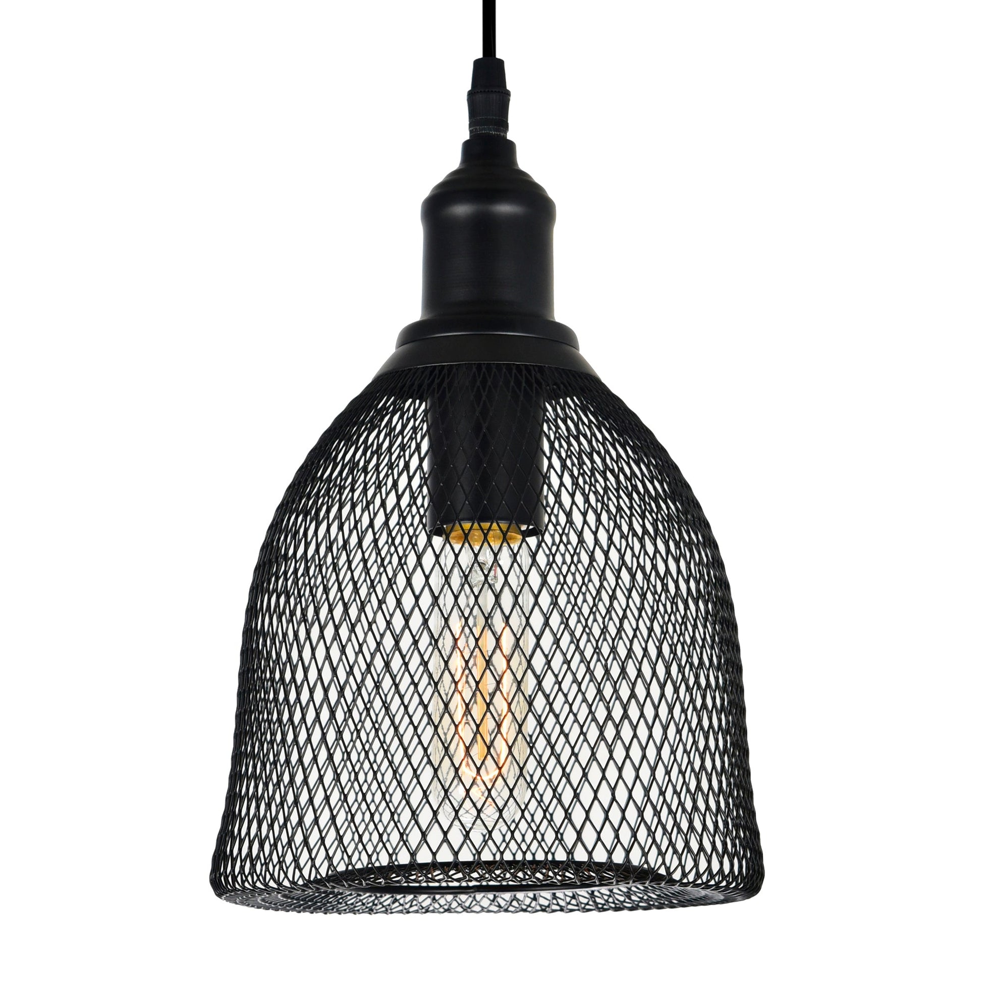 Drea 1 Light Black Down Mini Pendant - CWI Lighting