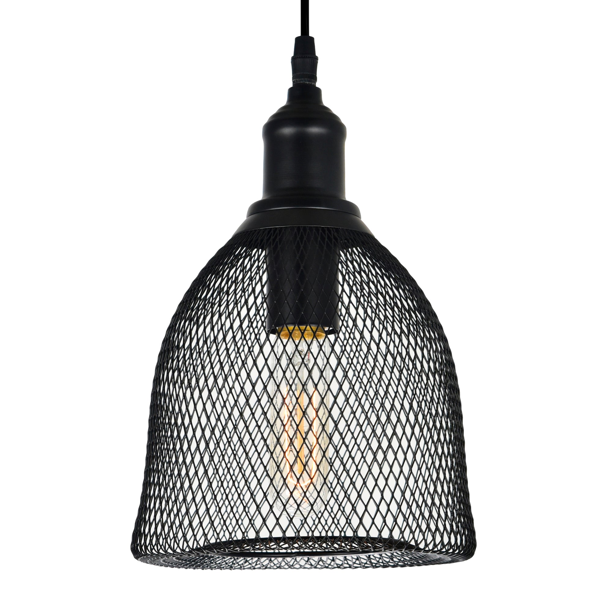 Drea 1 Light Black Down Mini Pendant - CWI Lighting