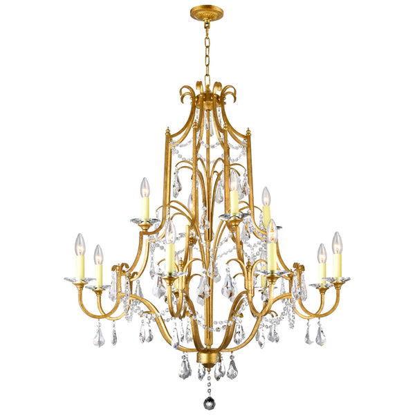 Electra 12 Light 37in Oxidized Bronze Chandelier - CWI Lighting