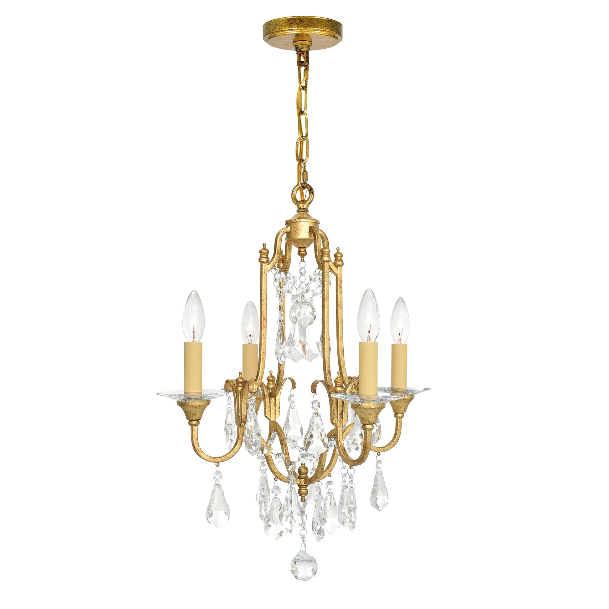 Electra 4 Light 17in Oxidized Bronze Chandelier - CWI Lighting