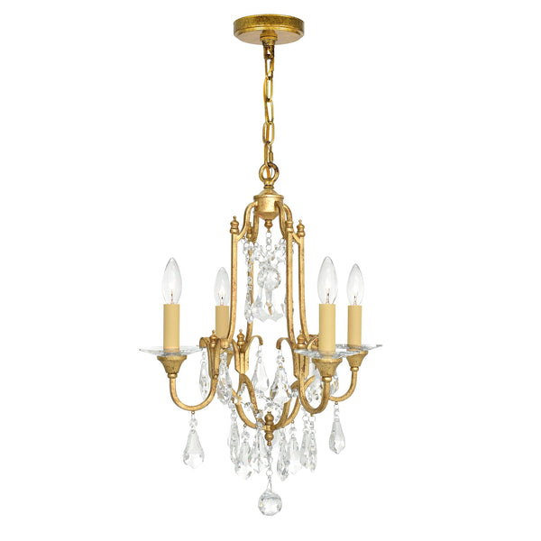Electra 4 Light 17in Oxidized Bronze Chandelier - CWI Lighting
