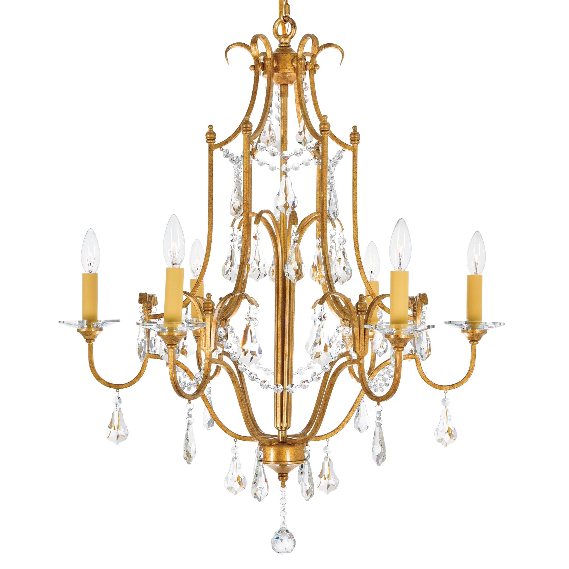 Electra 6 Light 28in Oxidized Bronze Chandelier - CWI Lighting