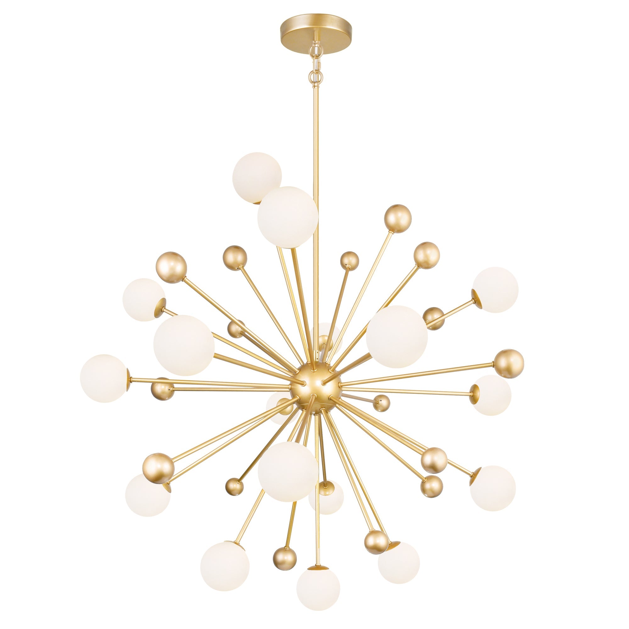 Element 17 Light 39in Sun Gold Chandelier - CWI Lighting