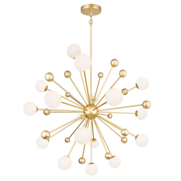 Element 17 Light 39in Sun Gold Chandelier - CWI Lighting