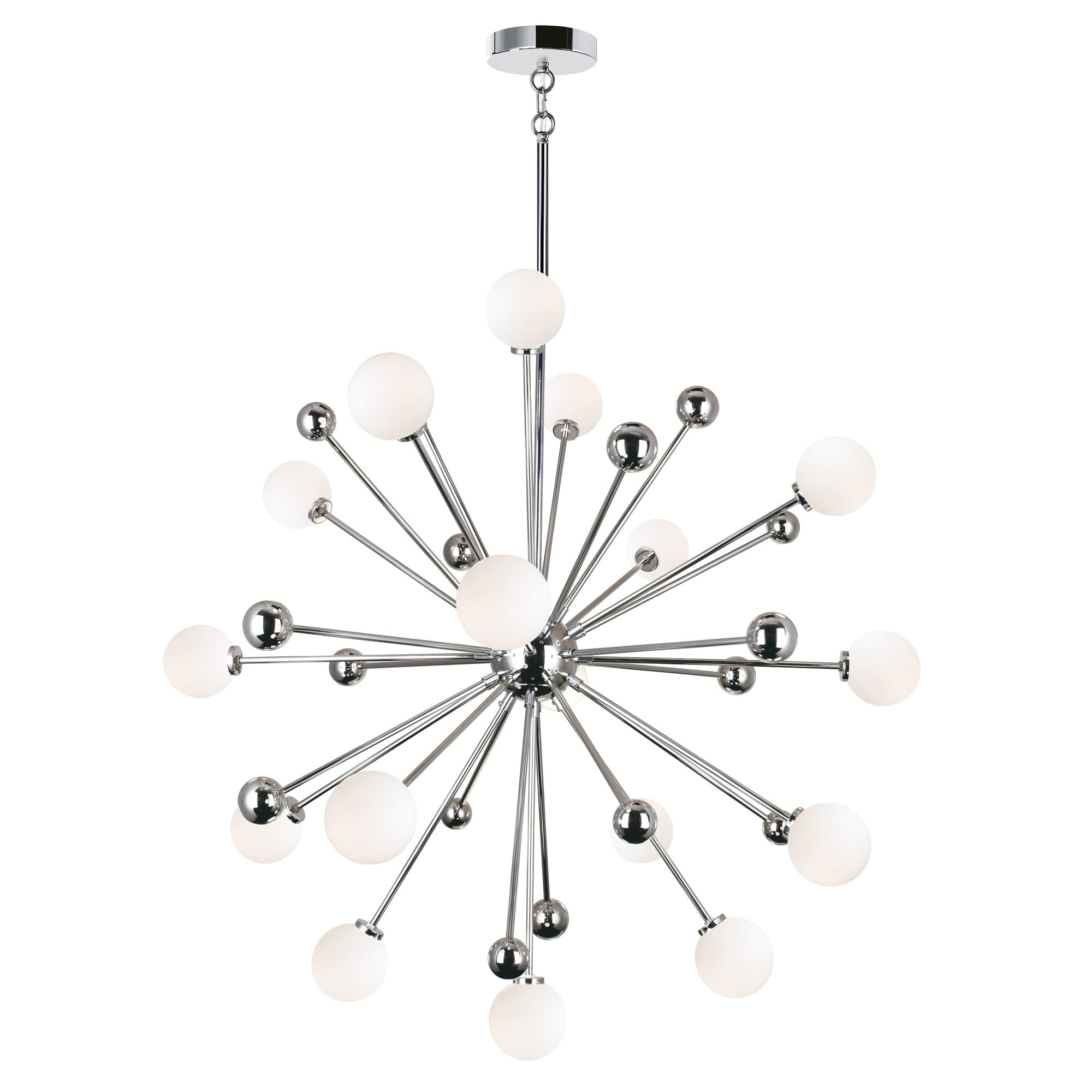 Element 17 Light Chandelier With Polished Nickel Finish - CWI Lighting