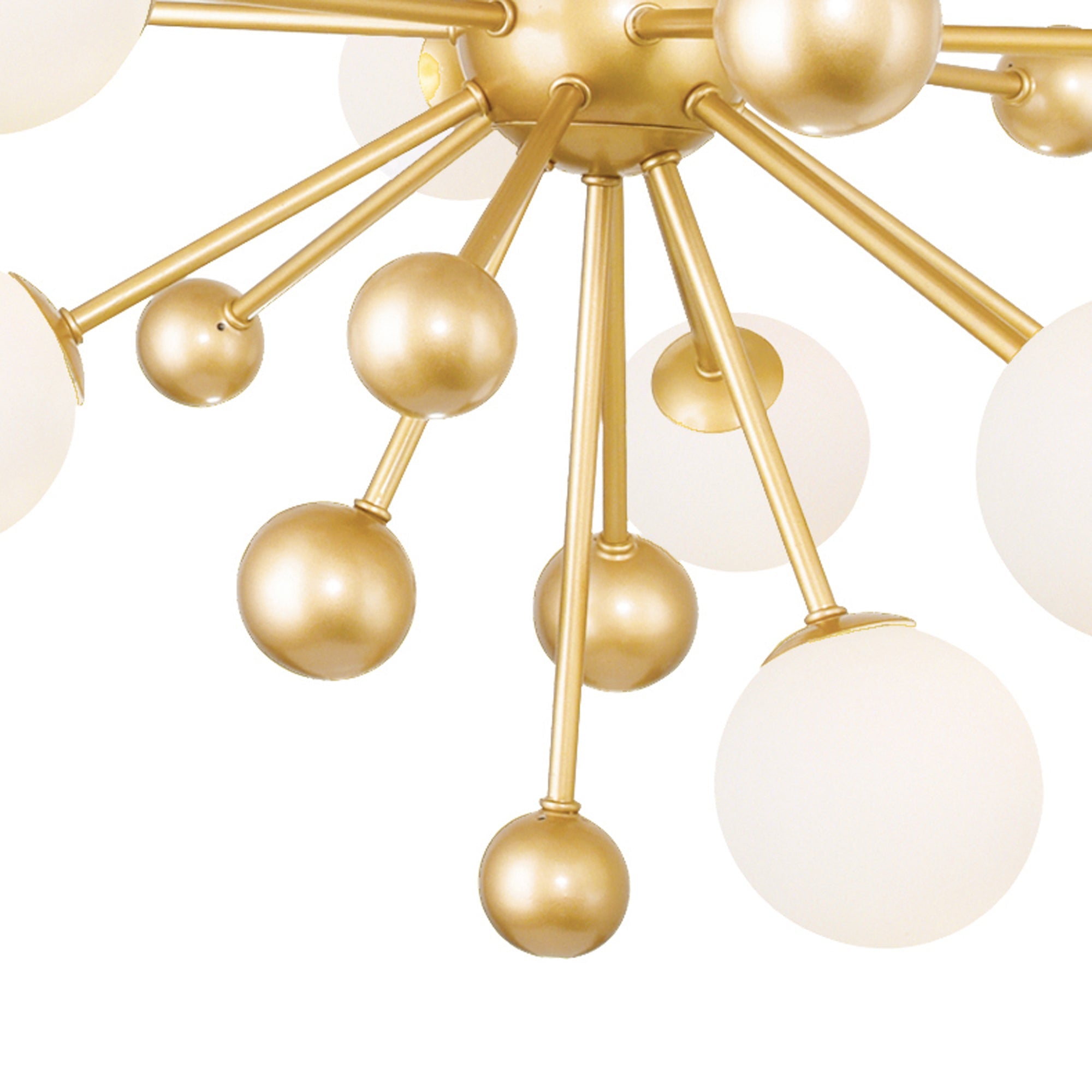 Element 8 Light 16in Sun Gold Chandelier - CWI Lighting
