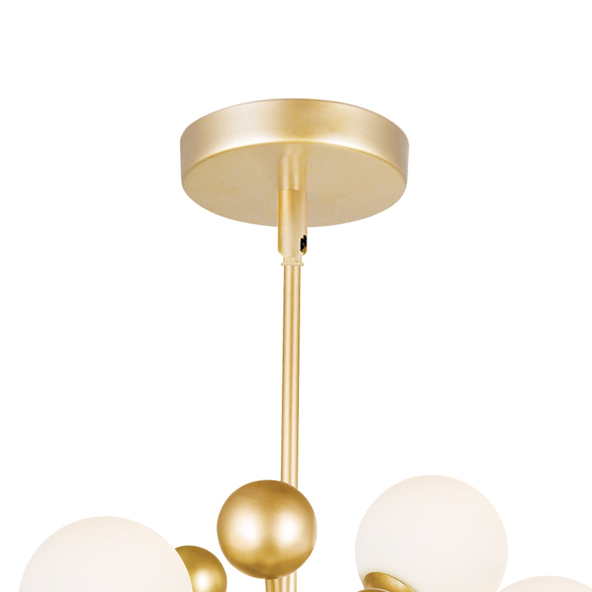 Element 8 Light 16in Sun Gold Chandelier - CWI Lighting
