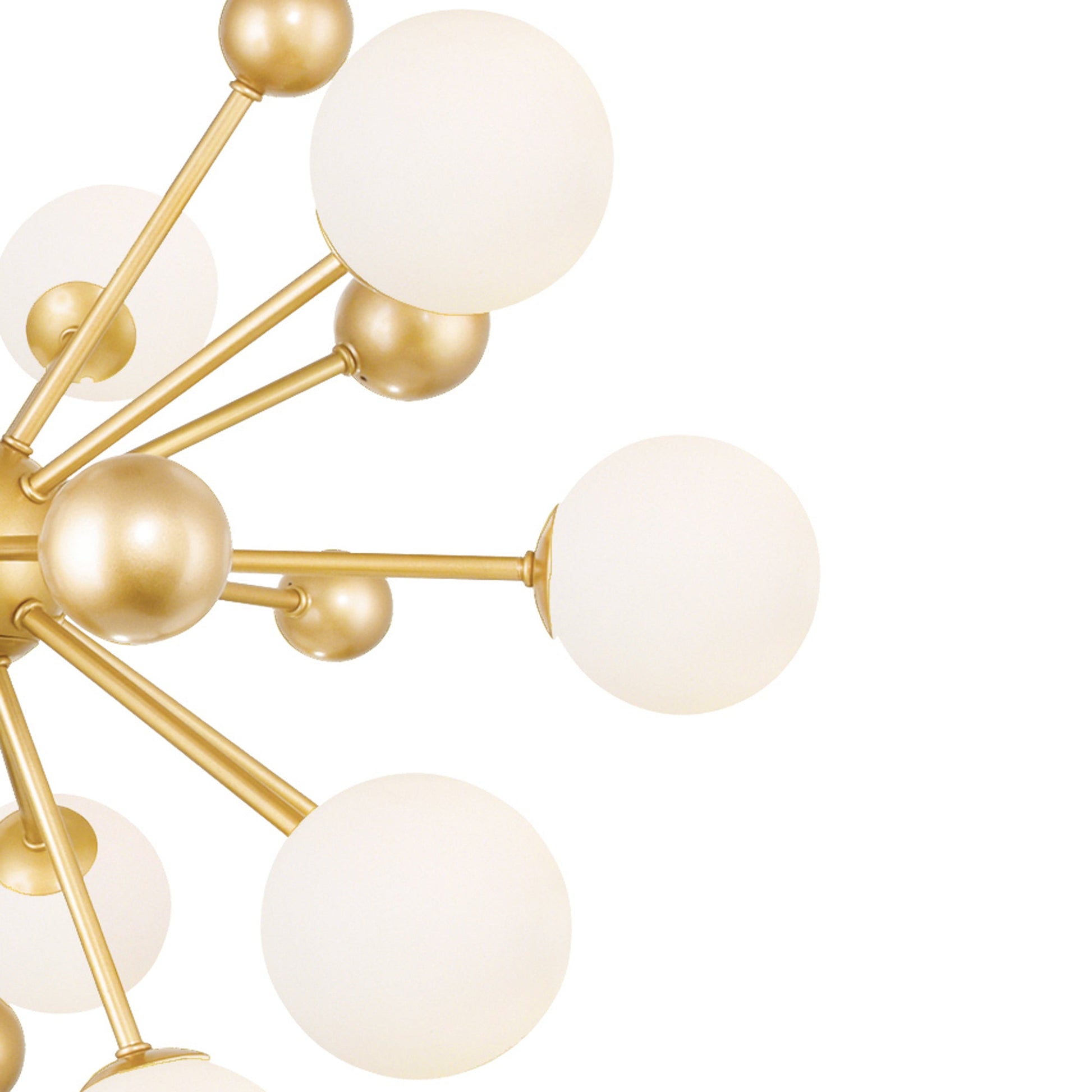 Element 8 Light 16in Sun Gold Chandelier - CWI Lighting