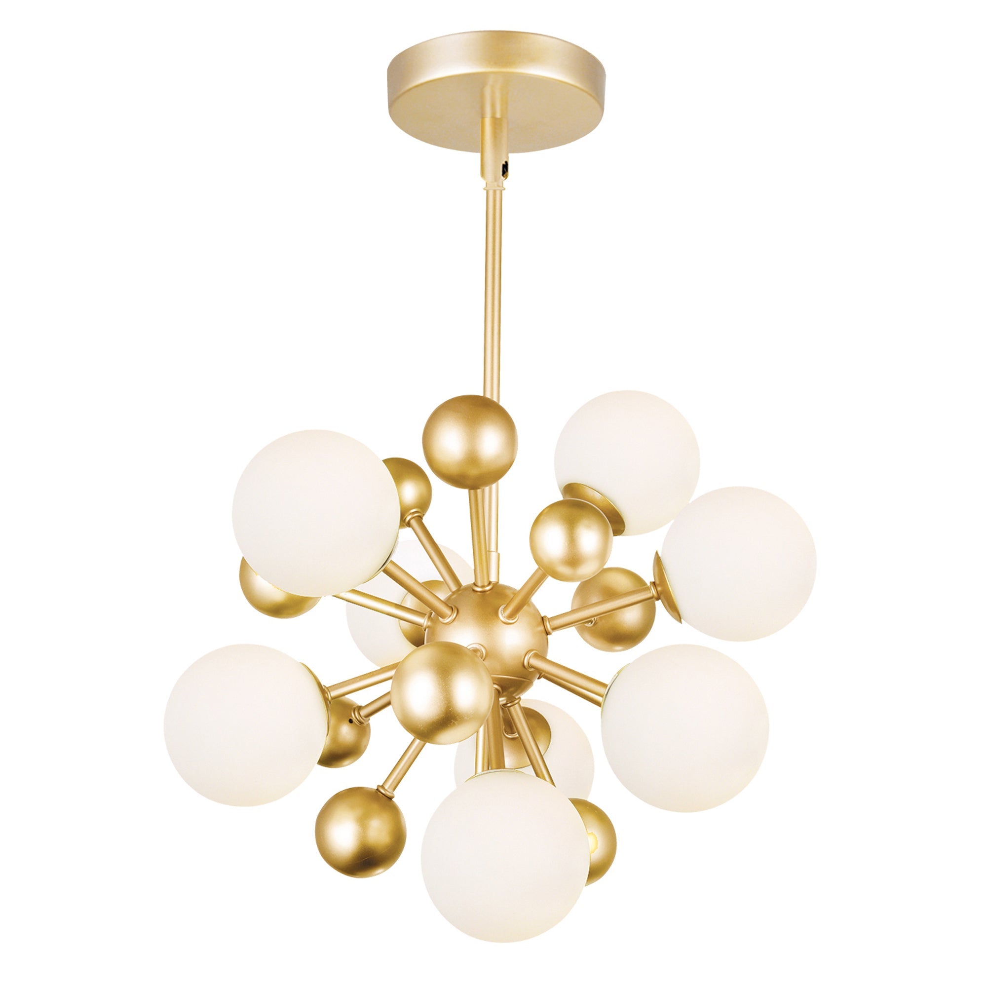 Element 8 Light 16in Sun Gold Chandelier - CWI Lighting