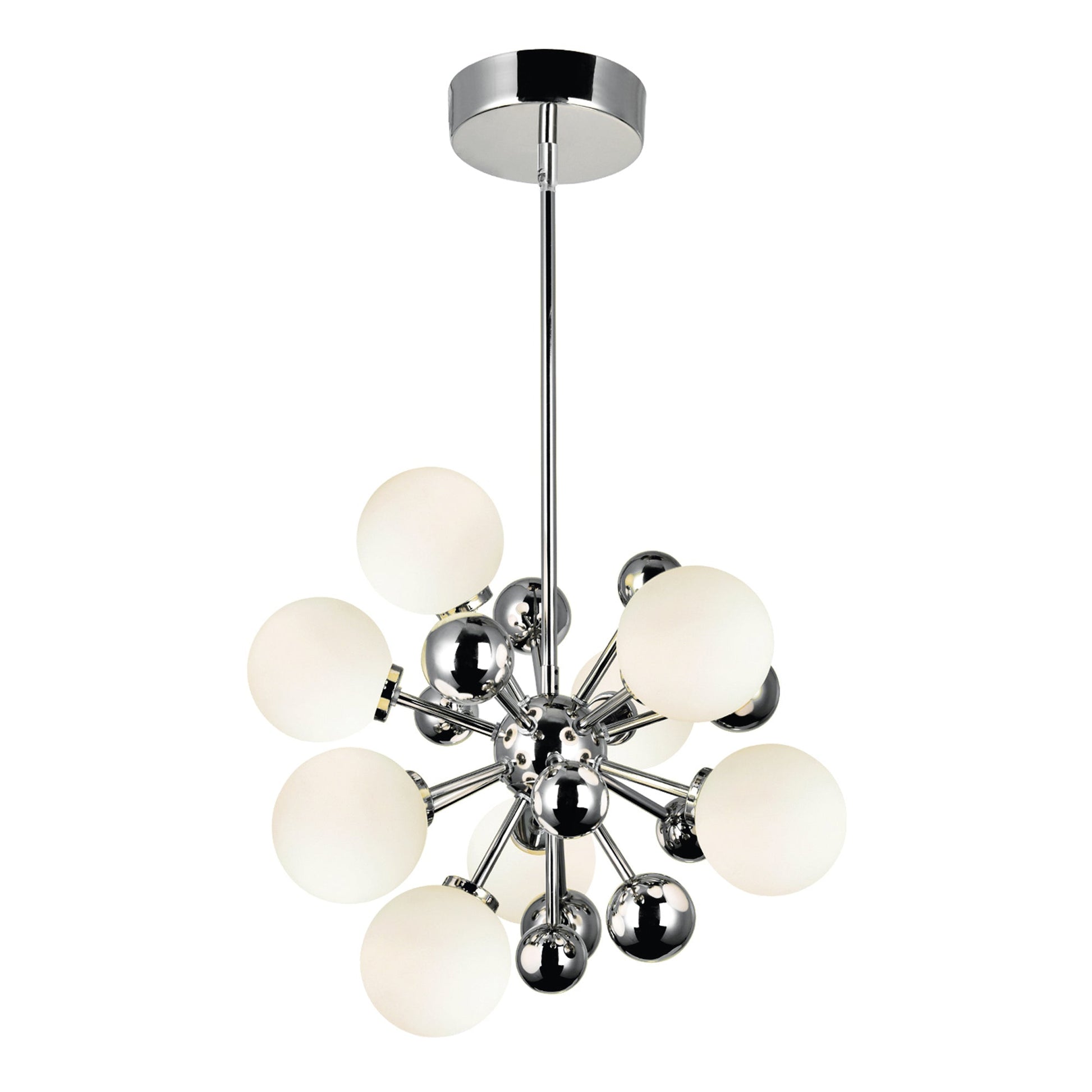 Element 8 Light Chandelier With Polished Nickel Finish - CWI Lighting
