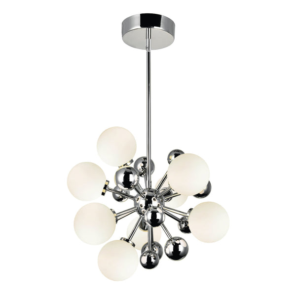 Element 8 Light Chandelier With Polished Nickel Finish - CWI Lighting